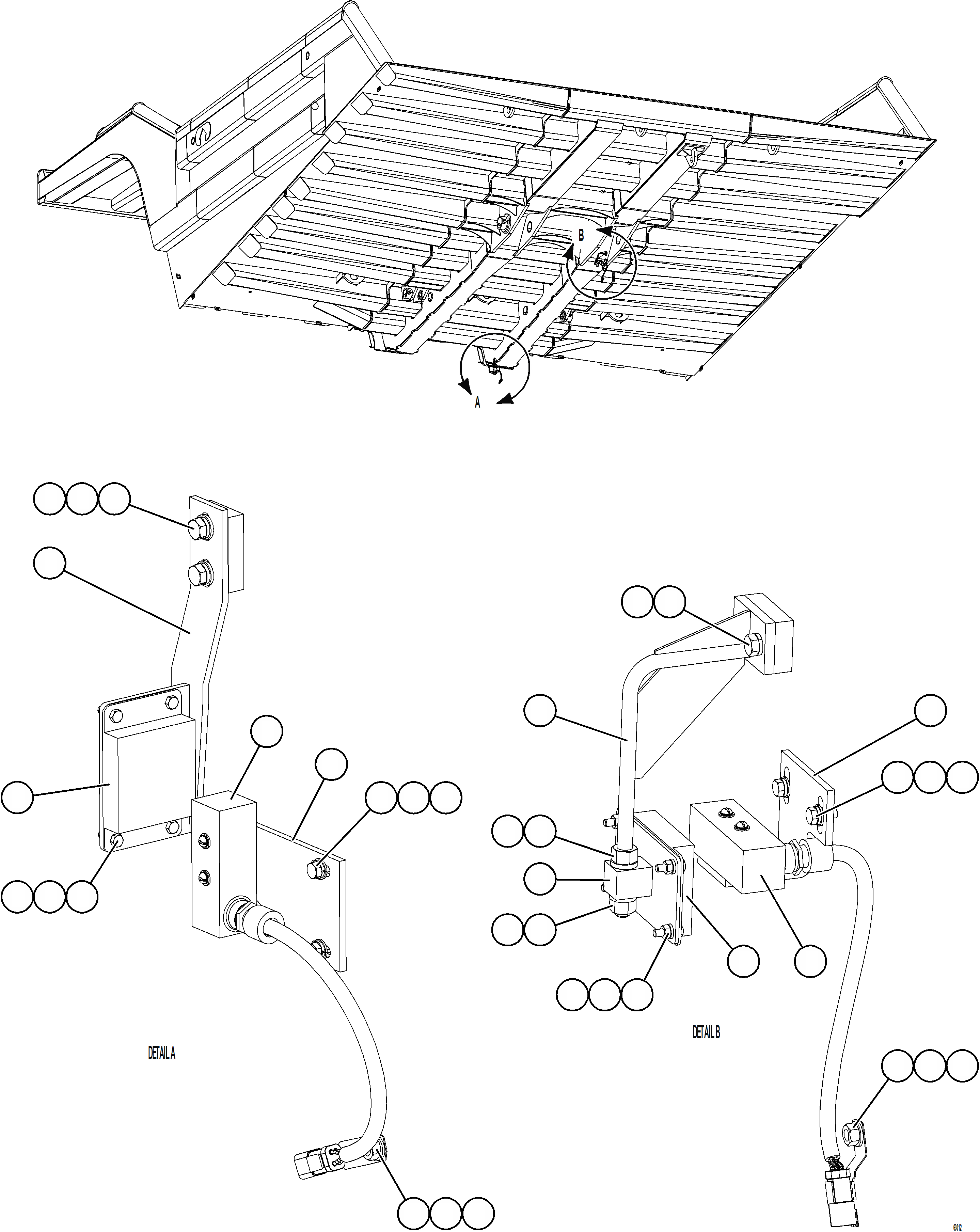 Komatsu parts book diagram for AFE73-V 980E-4 S/N A40166 - A40172  BUENAVISTA: HOIST LIMIT/BODY UP SWITCHES