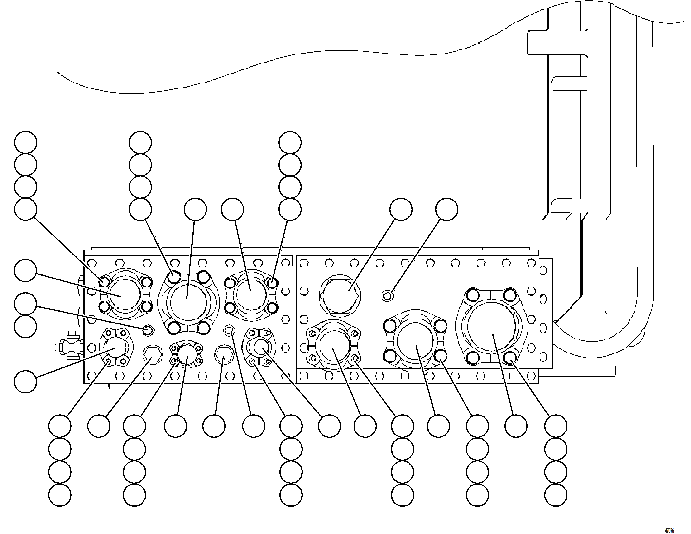 Komatsu parts book diagram for AFE73-V 980E-4 S/N A40166 - A40172  BUENAVISTA: HYDRAULIC TANK PIPING
