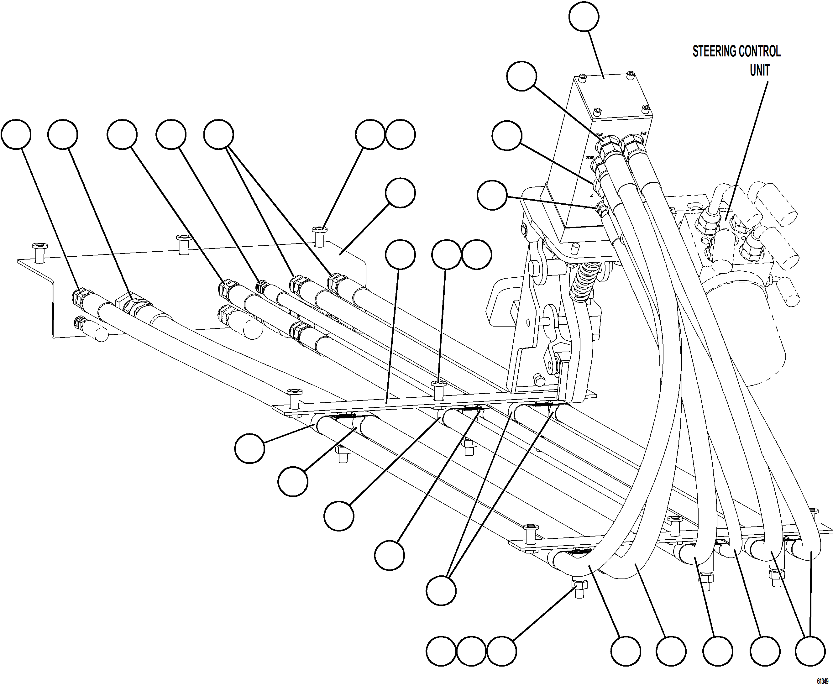 Komatsu parts book diagram for AFE73-V 980E-4 S/N A40166 - A40172  BUENAVISTA: BRAKE VALVE PIPING