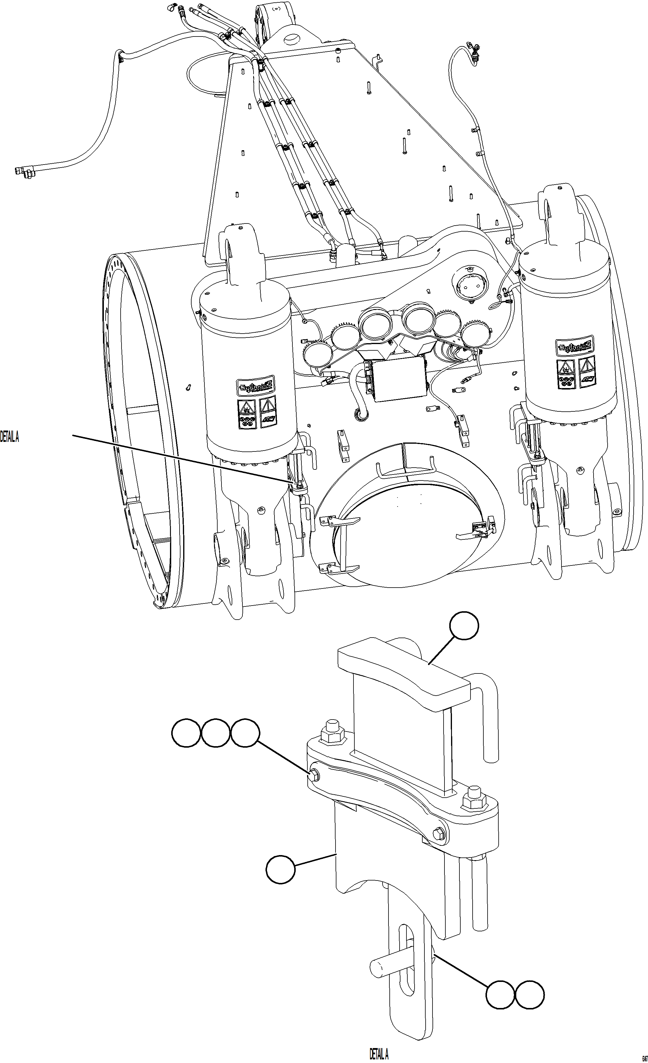 Komatsu parts book diagram for AFE73-V 980E-4 S/N A40166 - A40172  BUENAVISTA: REAR SUSPENSION CHARGING BLOCK KIT