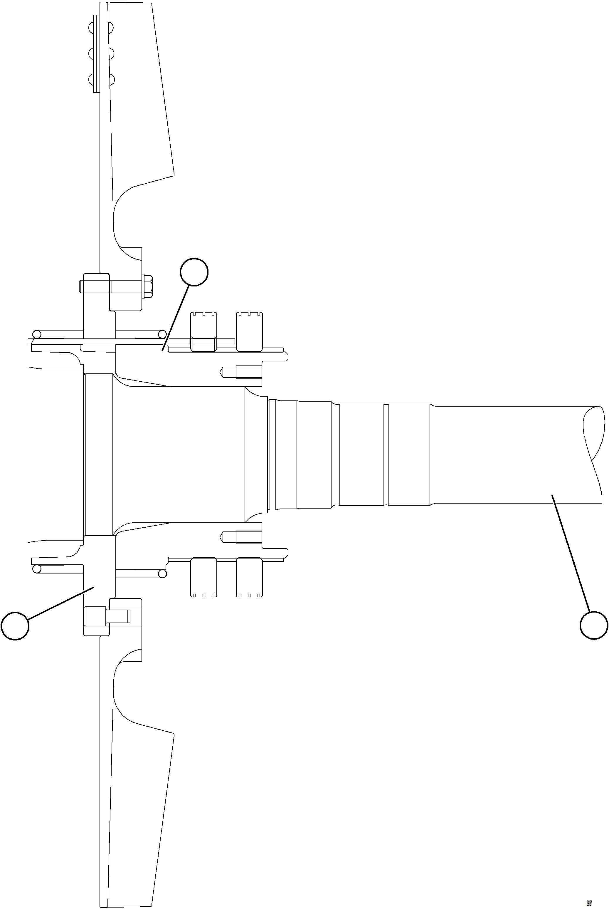 Komatsu parts book diagram for AFE73-V 980E-4 S/N A40166 - A40172  BUENAVISTA: ALTERNATOR ROTOR ASSEMBLY    58B-06-07170    5/5