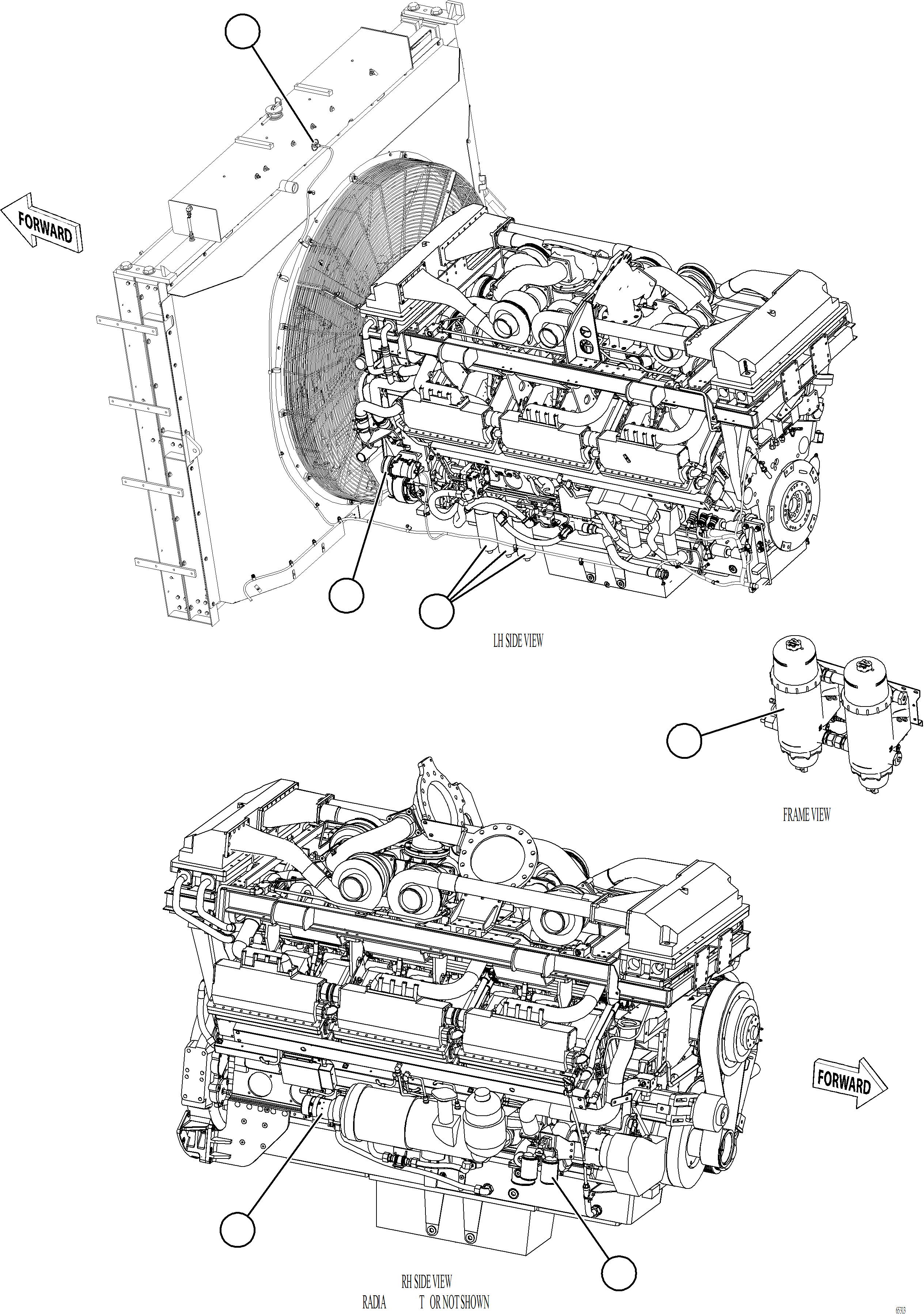 Dump Trucks Komatsu / AFE NEW / AFE75-AE 980E-5 S/N A50102 - A50103, A50107  CERRO VERDE(afe75-ae) / ENGINE AND COMPONENTS(024 : 65313)