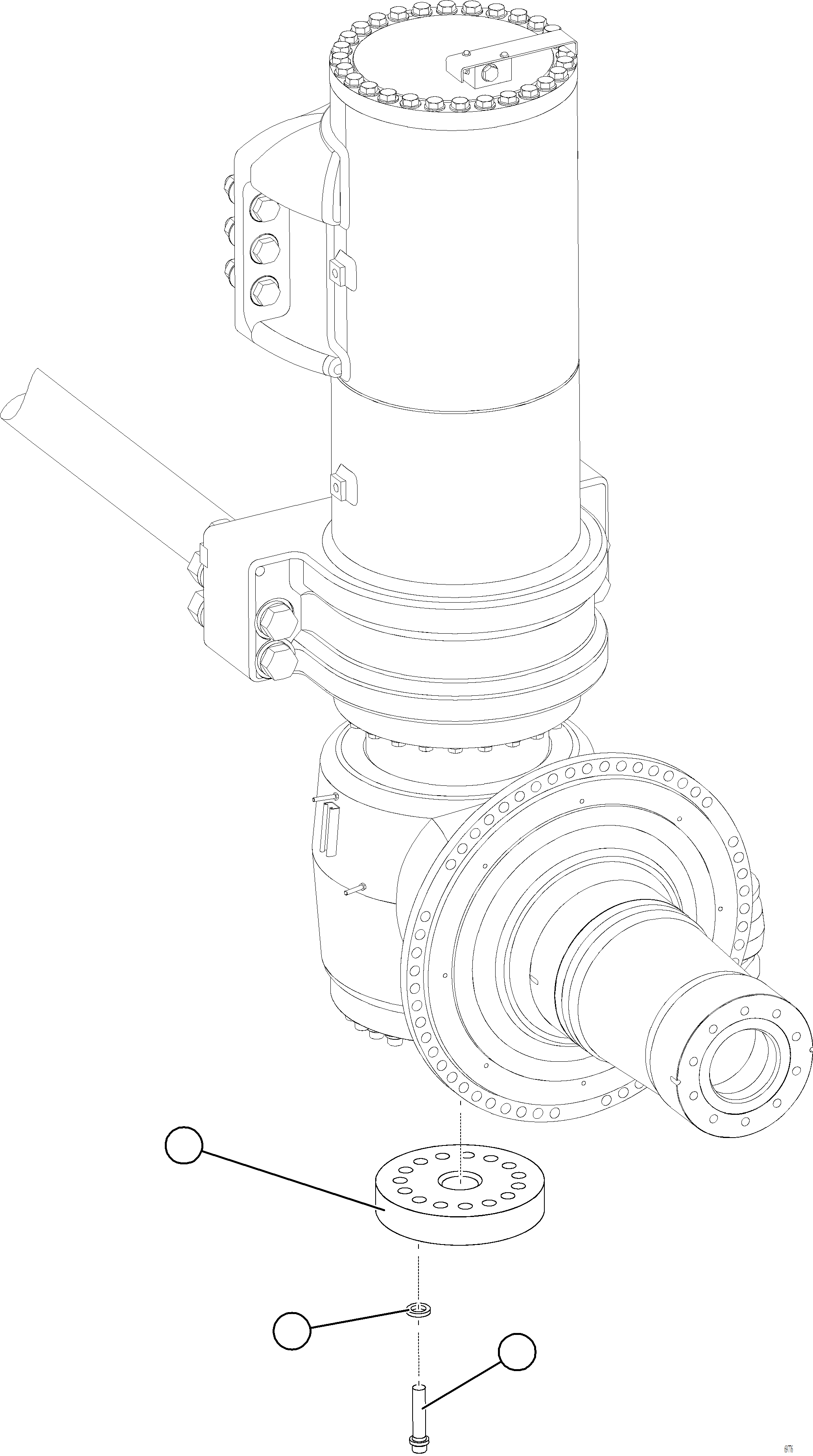 Dump Trucks Komatsu / AFE NEW / AFE75-AE 980E-5 S/N A50102 - A50103, A50107  CERRO VERDE(afe75-ae) / FRONT SUSPENSION INSTALLATION - STEERING ARM(850 : 69776)