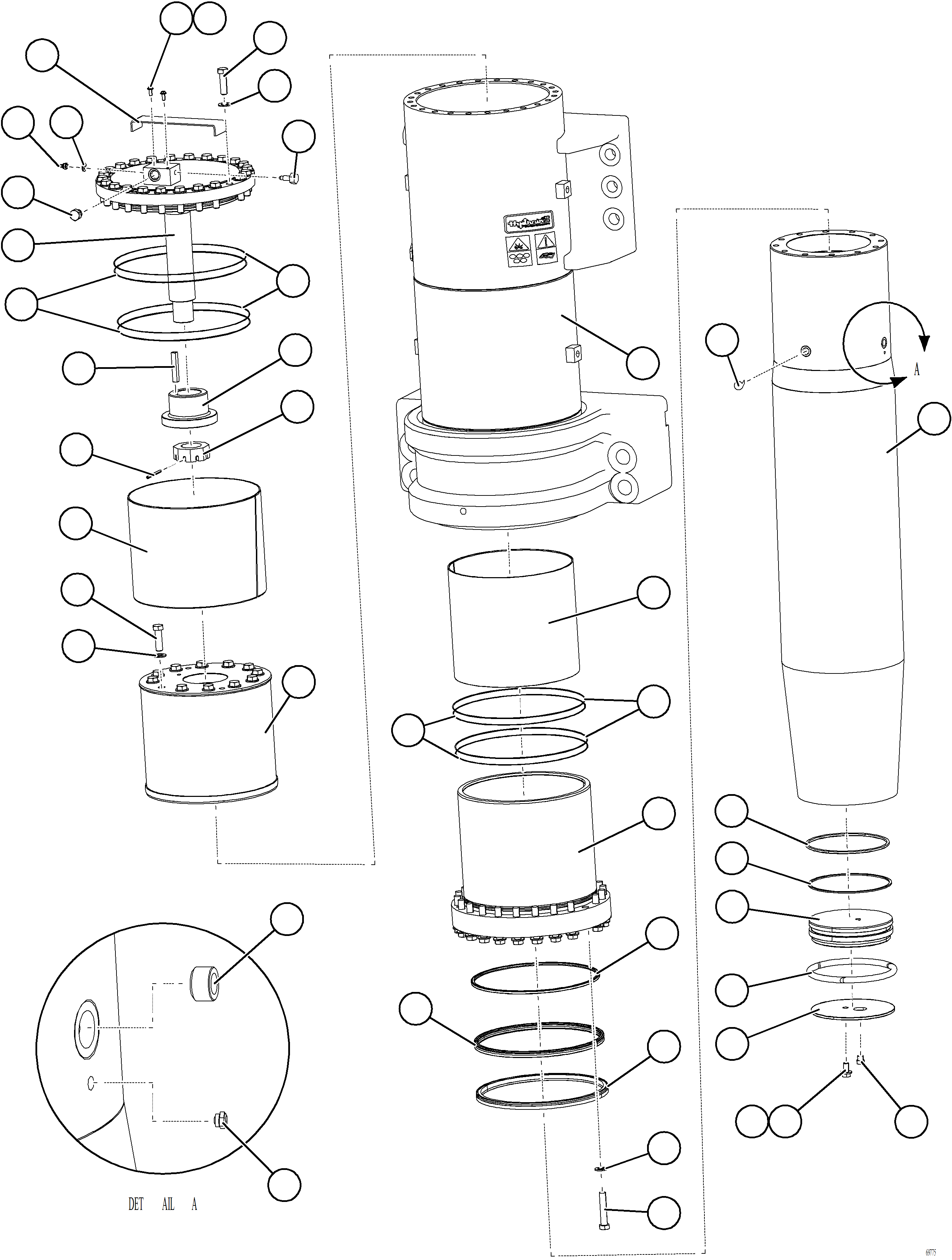 Dump Trucks Komatsu / AFE NEW / AFE75-AE 980E-5 S/N A50102 - A50103, A50107  CERRO VERDE(afe75-ae) / FRONT SUSPENSION ASSEMBLY    58B-50-40341(852 : 69775)