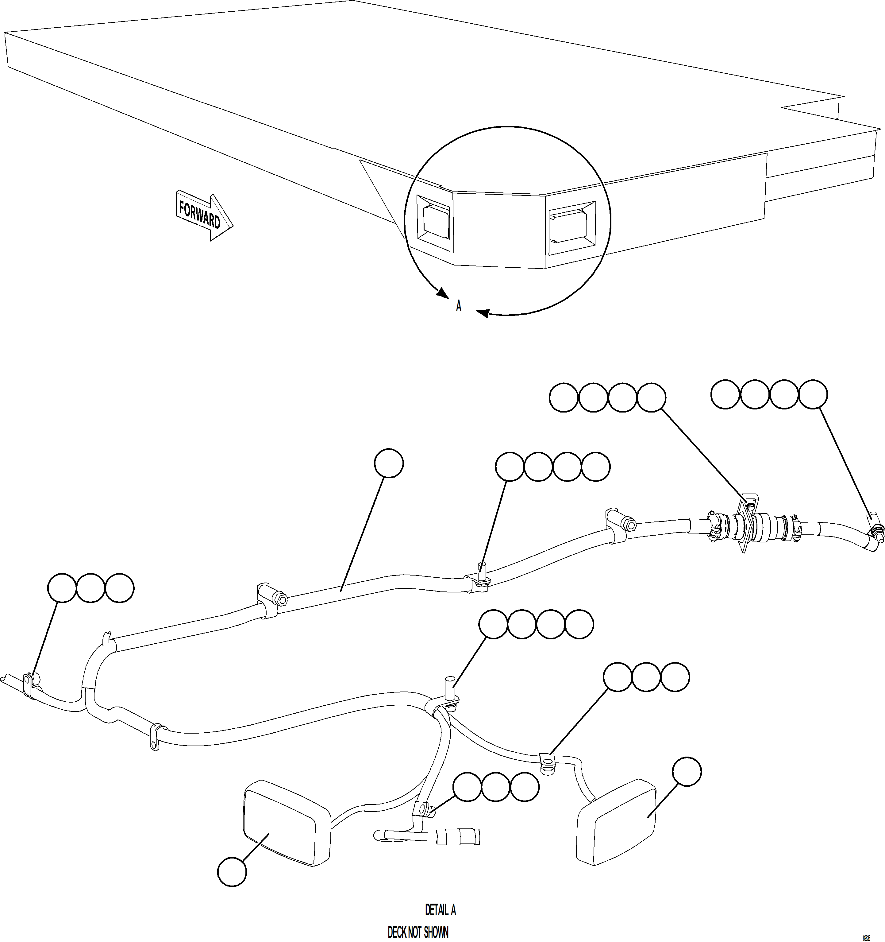 Dump Trucks Komatsu / AFE NEW / AFE75-AL 980E-5 S/N A50141  ESPERANZA SUR(afe75-al) / RH DECK WIRING HARNESS & LIGHTS(E-052 : 69825)