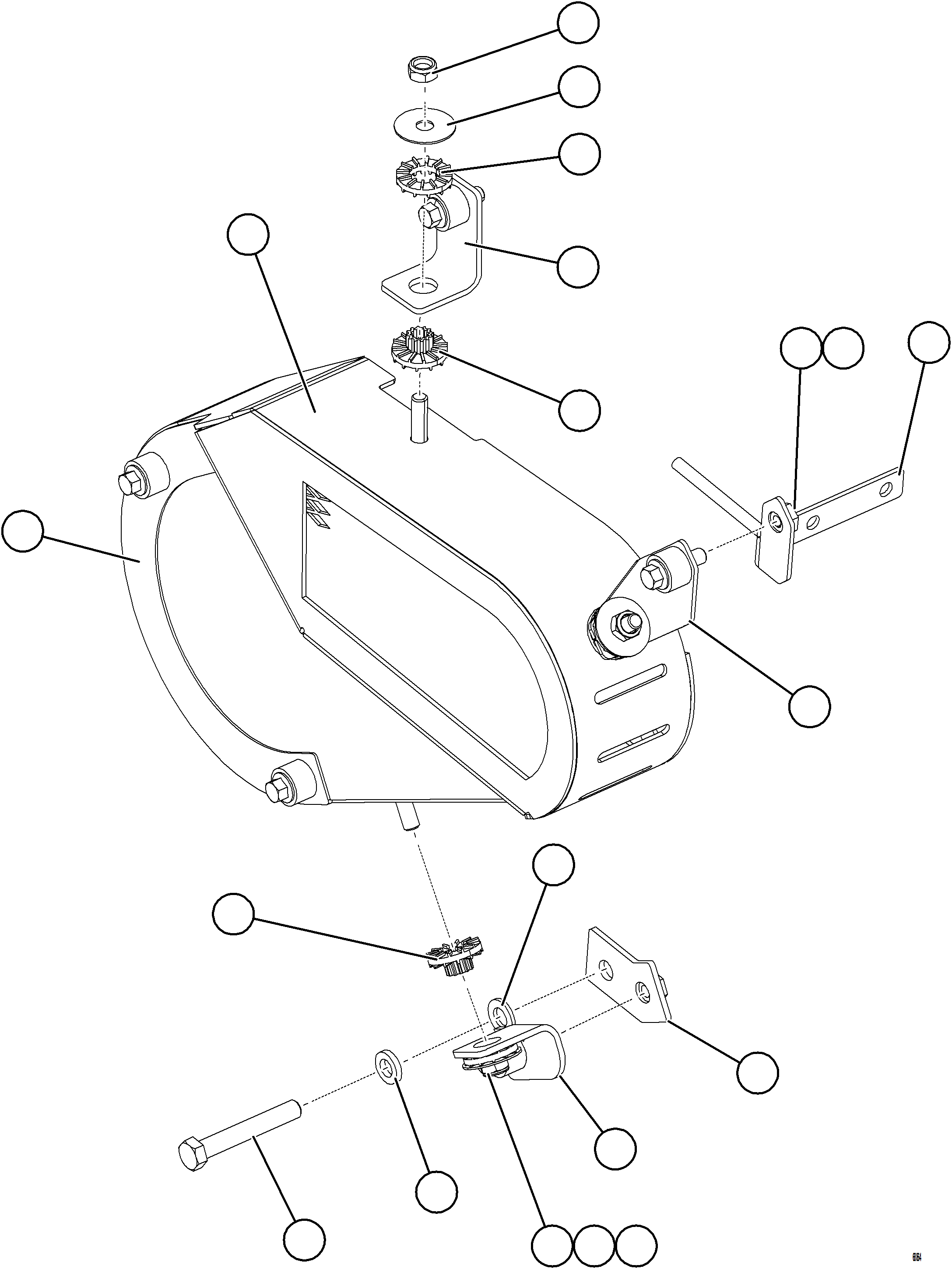 Dump Trucks Komatsu / AFE NEW / AFE75-AL 980E-5 S/N A50141  ESPERANZA SUR(afe75-al) / A/C COMPRESSOR GUARD ASSEMBLY    58B-54-05100(M-054 : 68864)