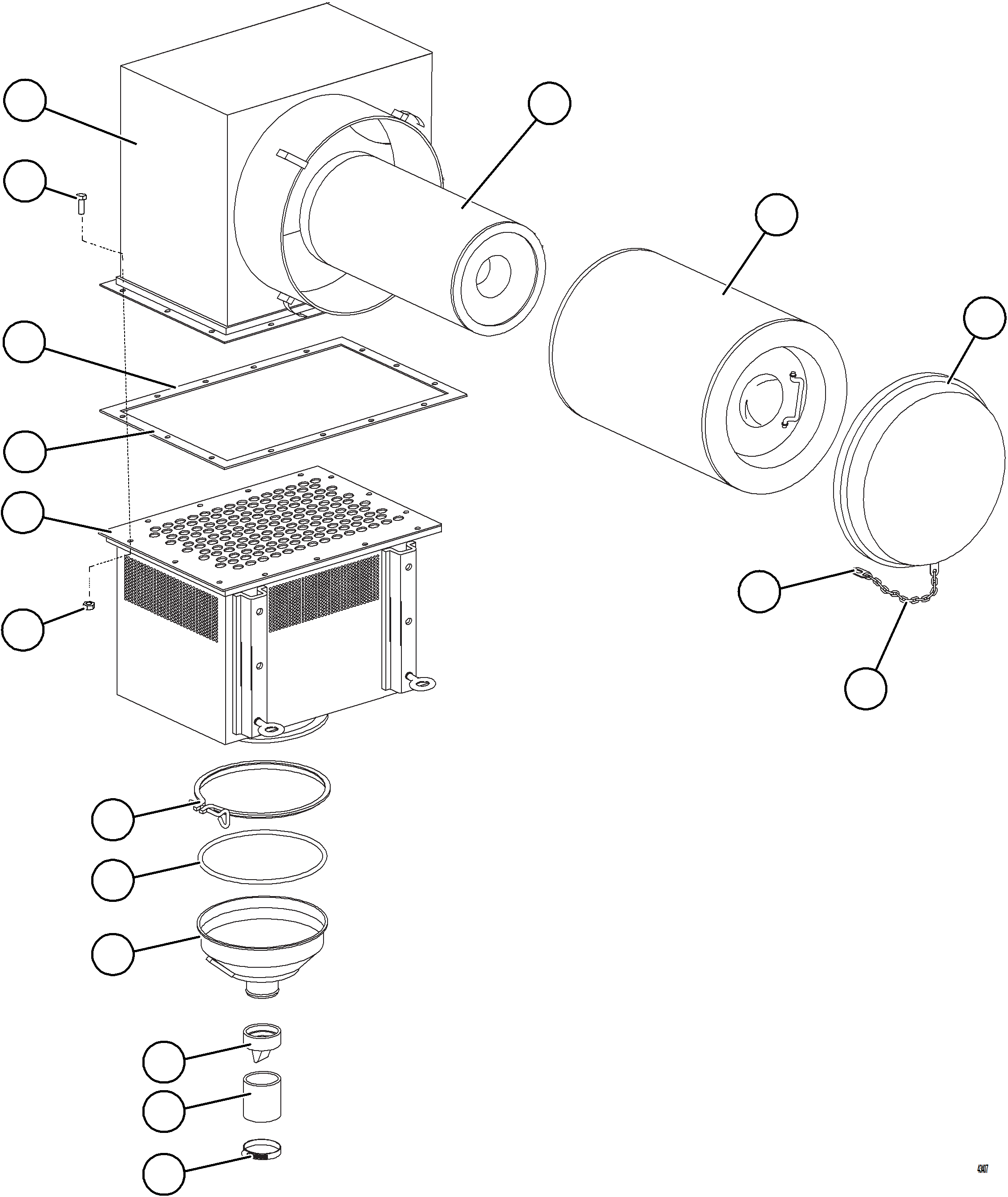 Komatsu parts book diagram for AFE75-AM 980E-5 S/N A50142 - A50143  SPENCE: AIR CLEANER    58B-02-00970