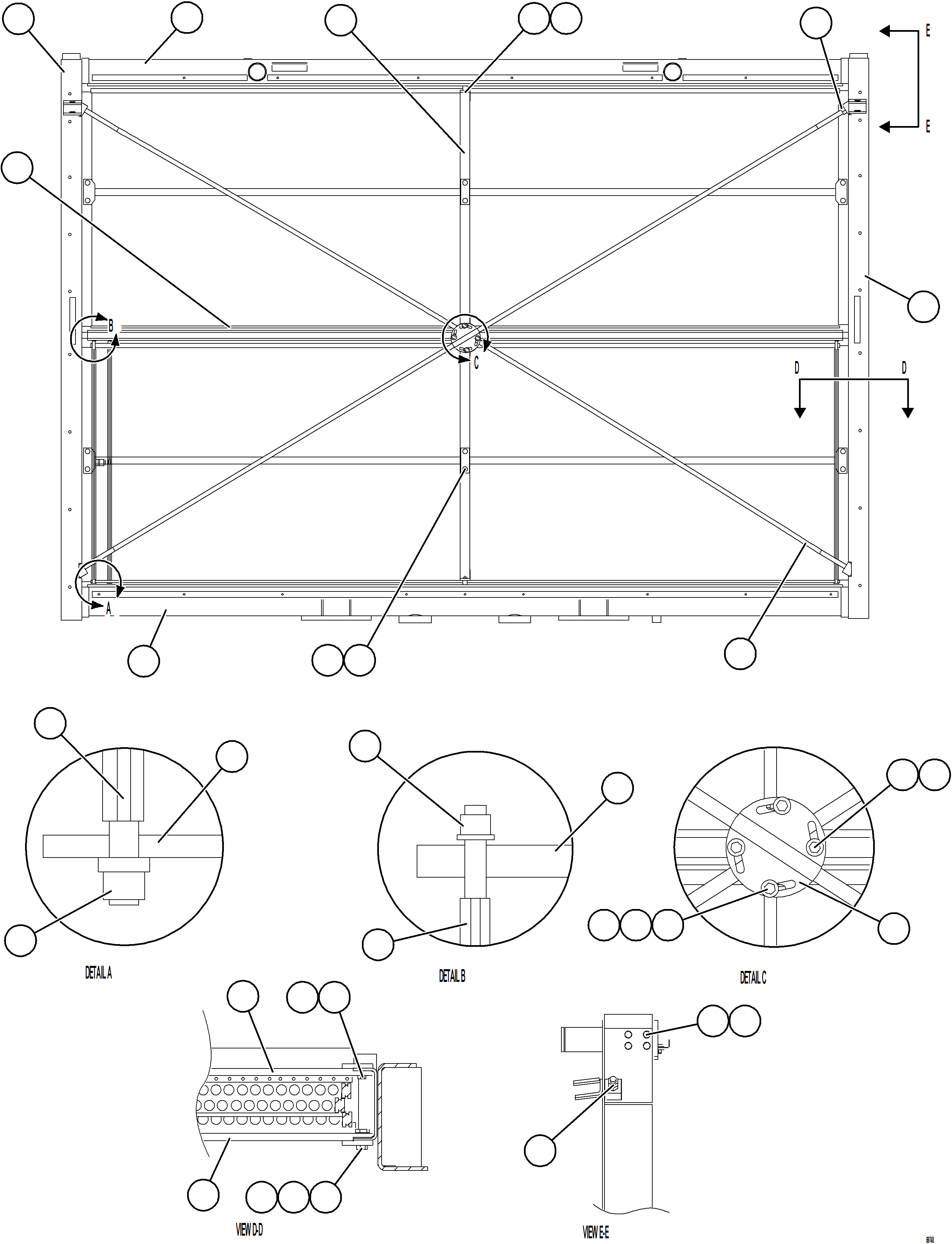 Komatsu parts book diagram for AFE75-AM 980E-5 S/N A50142 - A50143  SPENCE: HIGH TEMPERATURE CORE    58B-03-00100