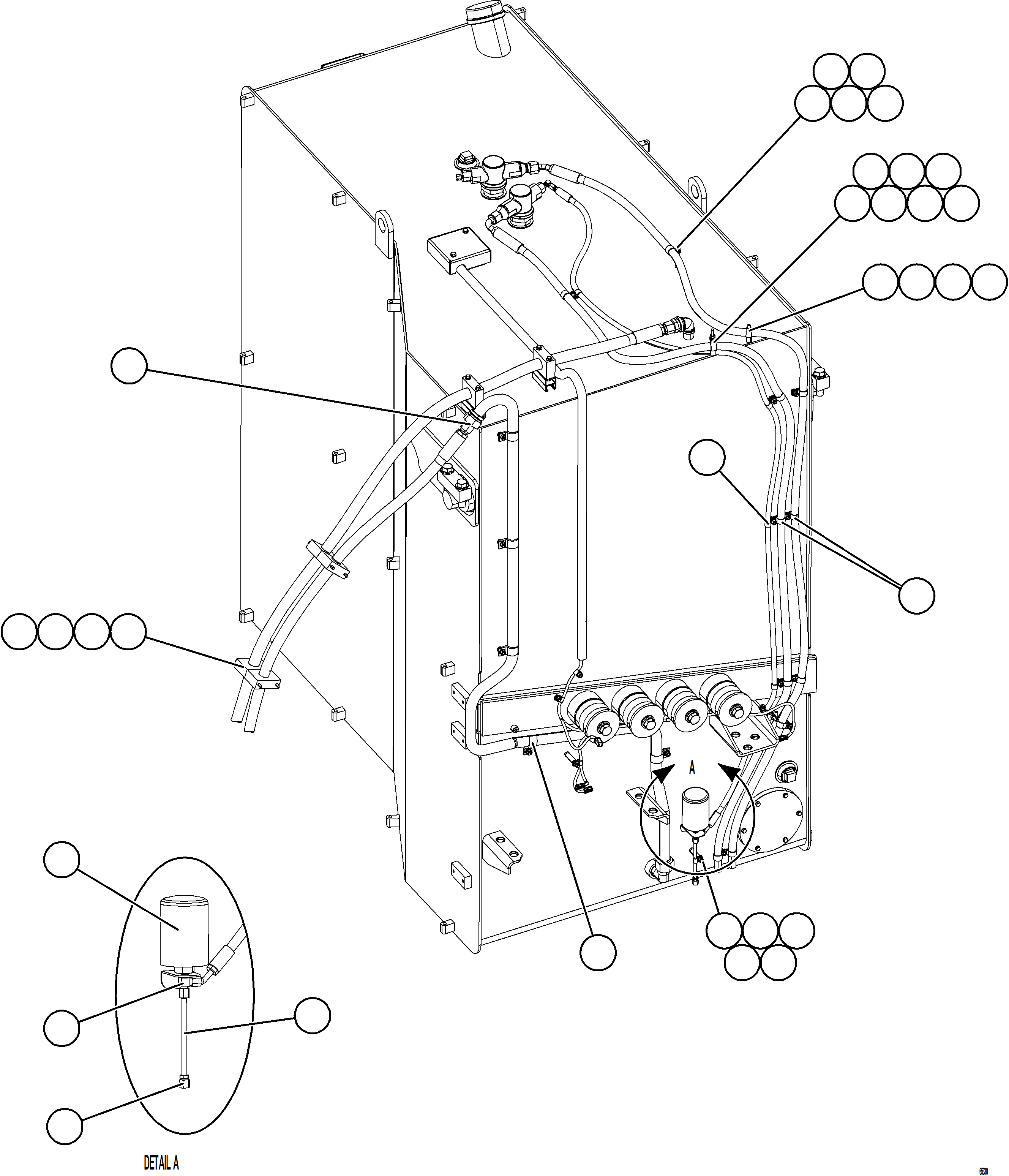 Komatsu parts book diagram for AFE75-AM 980E-5 S/N A50142 - A50143  SPENCE: FUEL SYSTEM PIPING    2/4