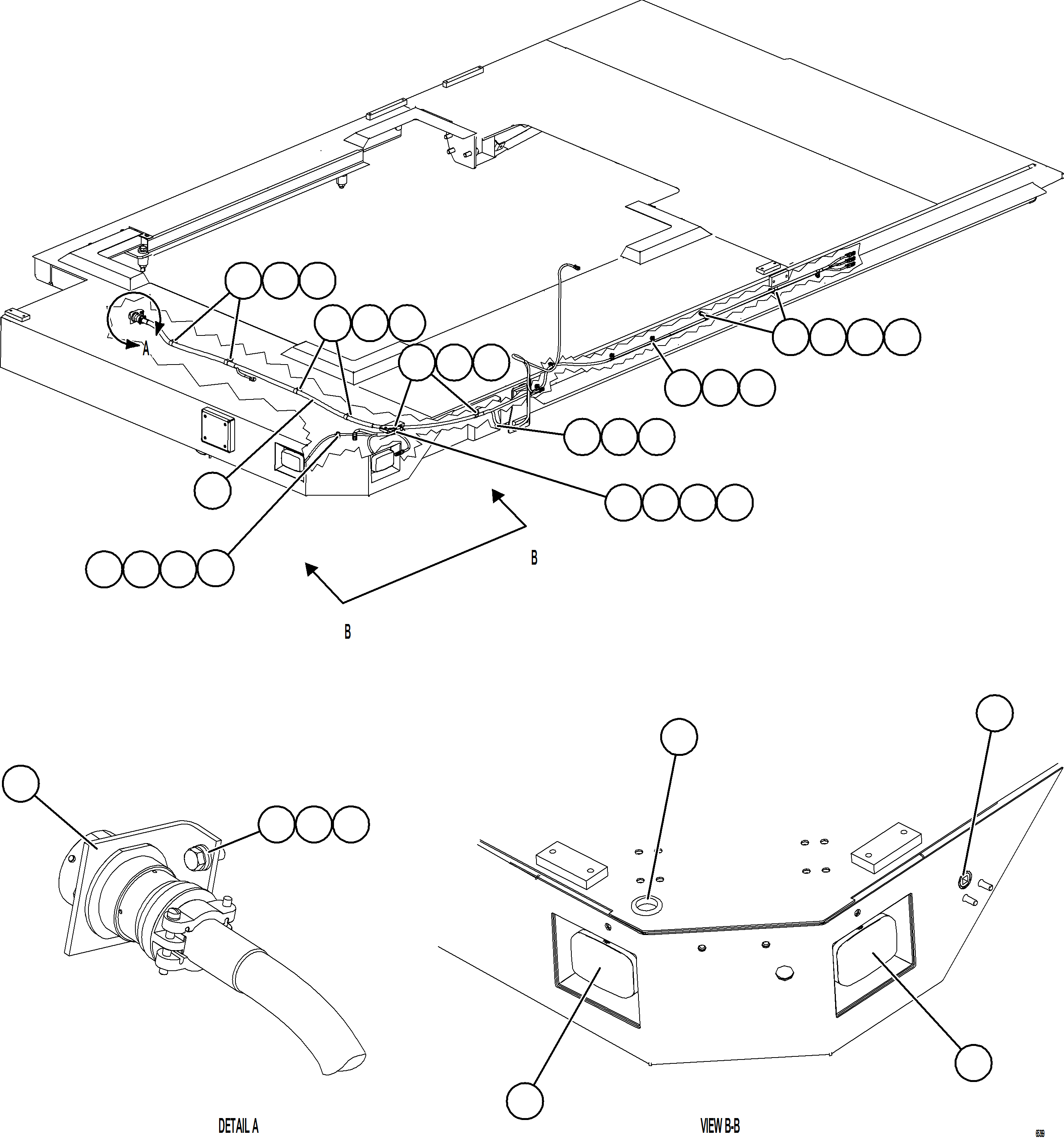 Komatsu parts book diagram for AFE75-AM 980E-5 S/N A50142 - A50143  SPENCE: LH DECK WIRING HARNESS & LIGHTS
