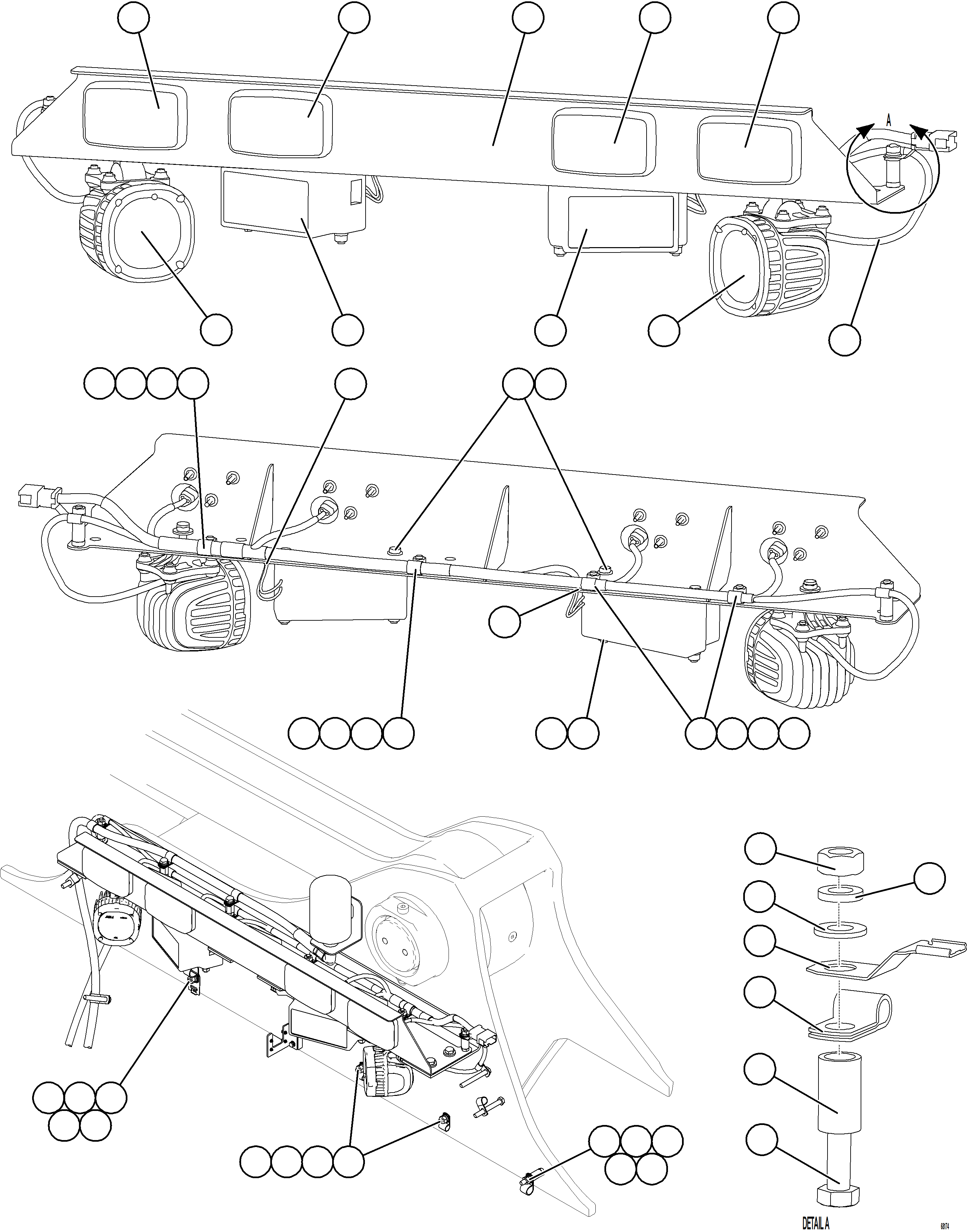 Komatsu parts book diagram for AFE75-AM 980E-5 S/N A50142 - A50143  SPENCE: REAR AXLE LIGHTS & BACKUP ALARMS    2/2