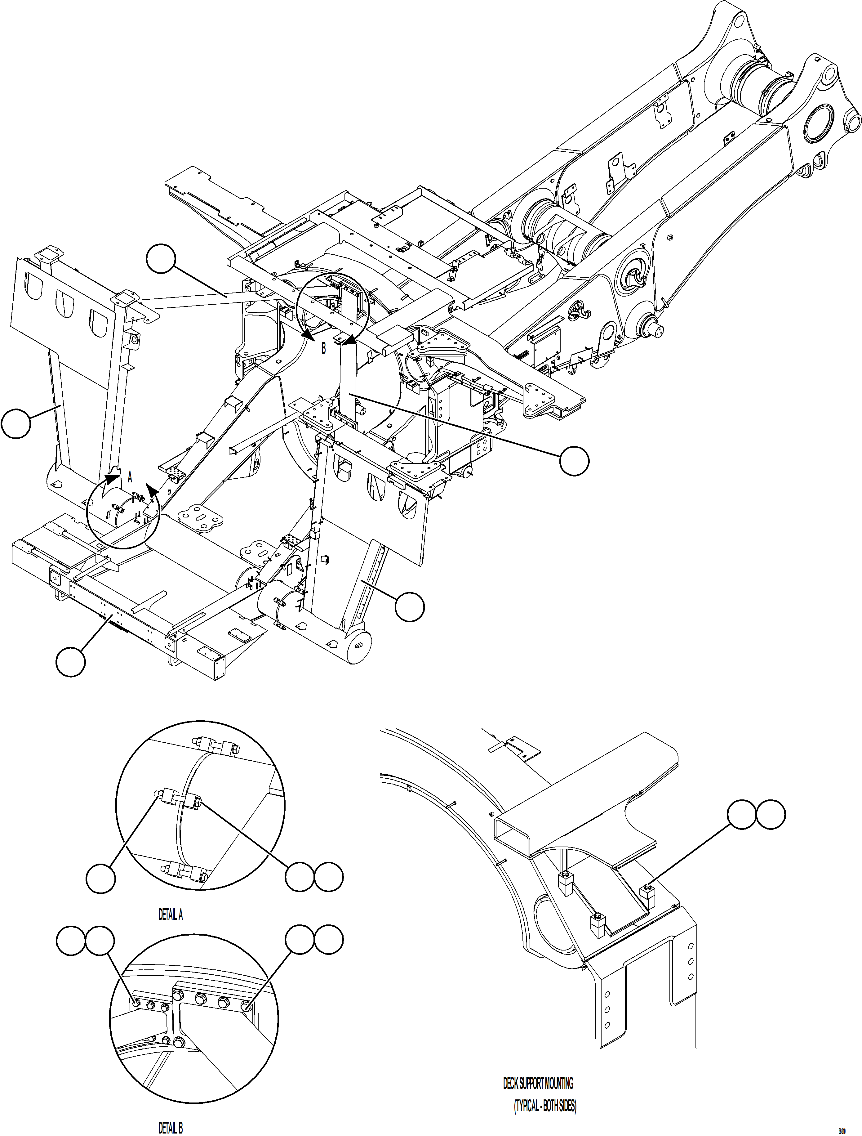 Komatsu parts book diagram for AFE75-AM 980E-5 S/N A50142 - A50143  SPENCE: FRAME & UPRIGHTS    2/2