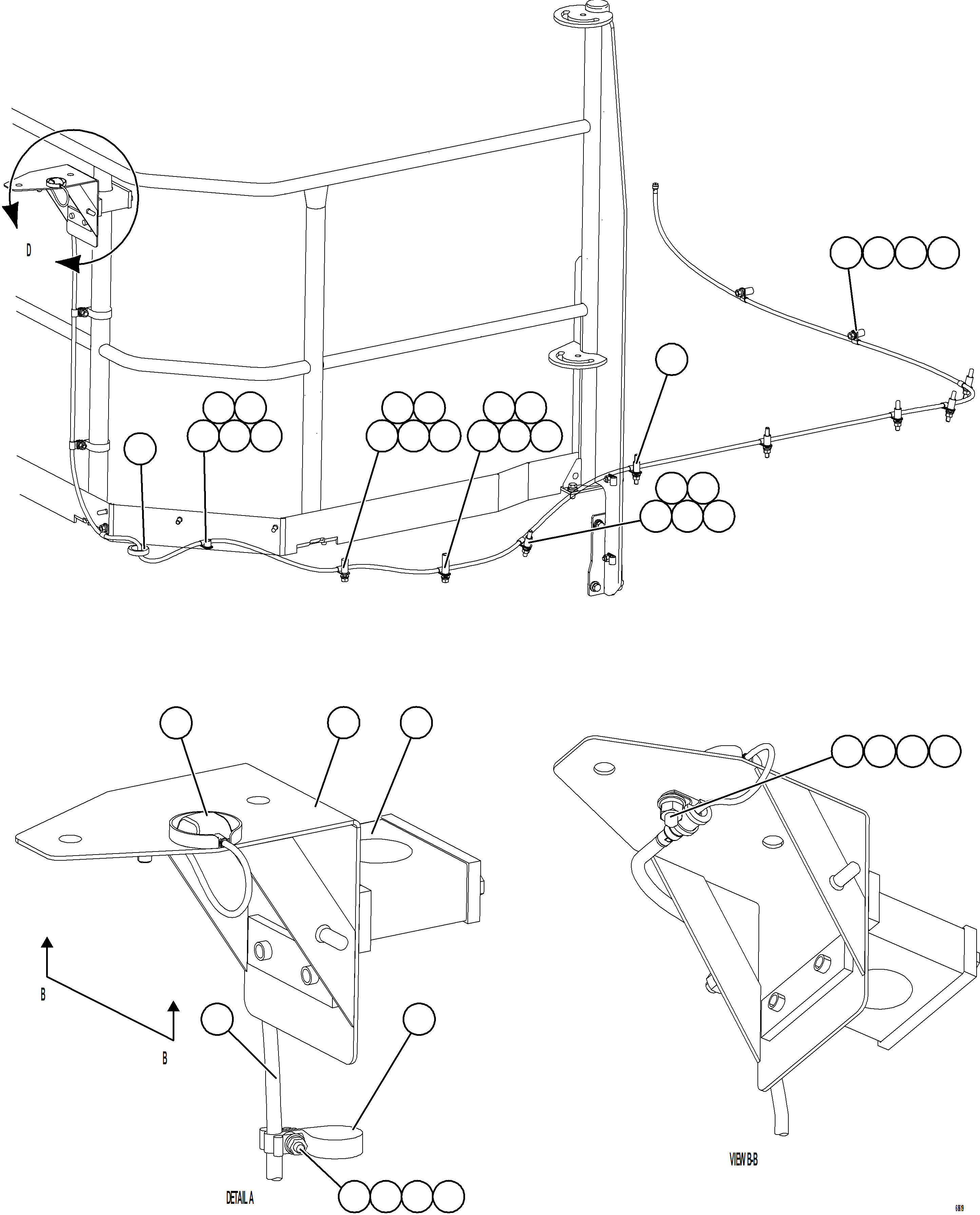Komatsu parts book diagram for AFE75-AM 980E-5 S/N A50142 - A50143  SPENCE: KOMTRAX PLUS ANTENNA INSTALLATION