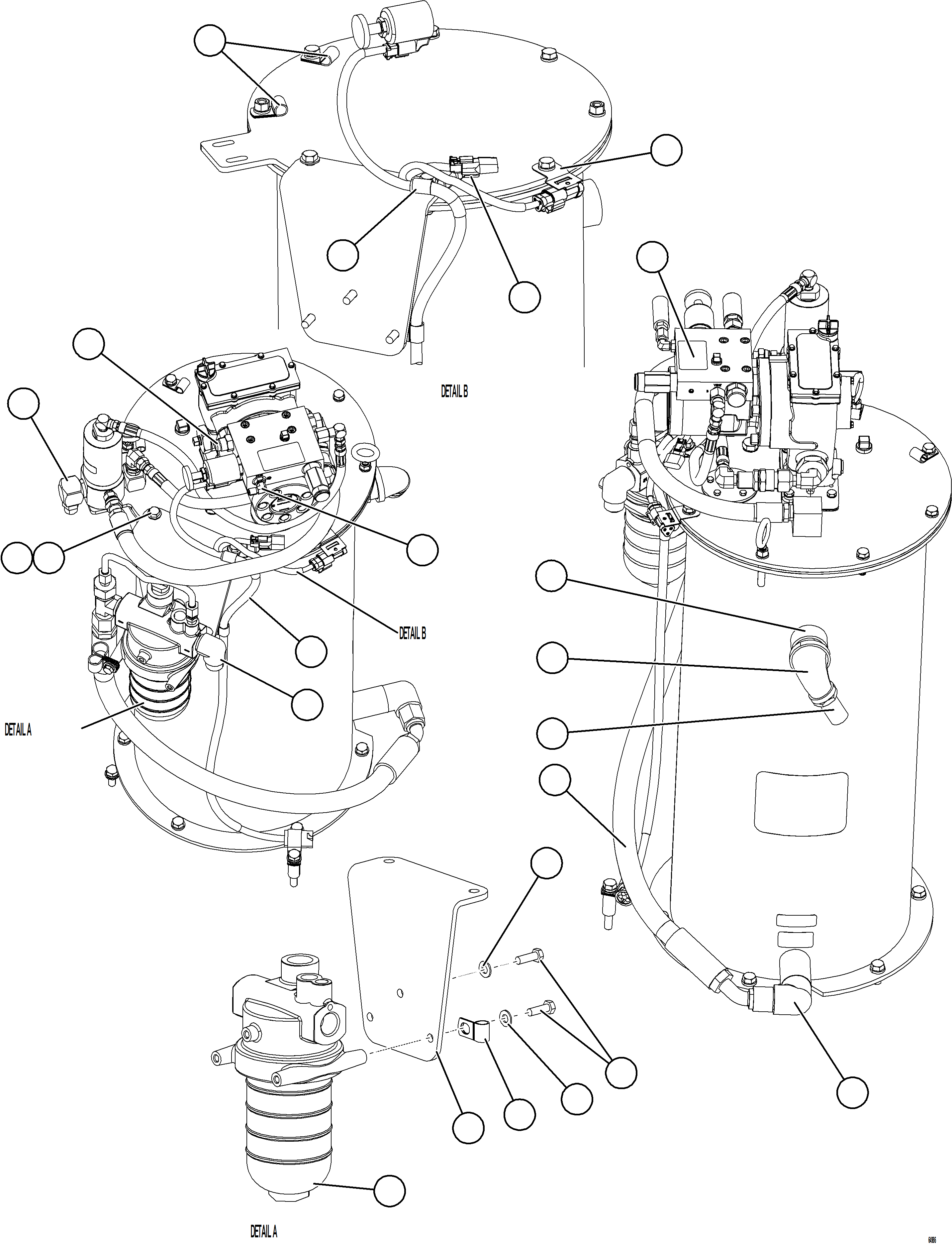 Komatsu parts book diagram for AFE75-AM 980E-5 S/N A50142 - A50143  SPENCE: LUBRICATION PUMP SUB-ASSEMBLY    1/2