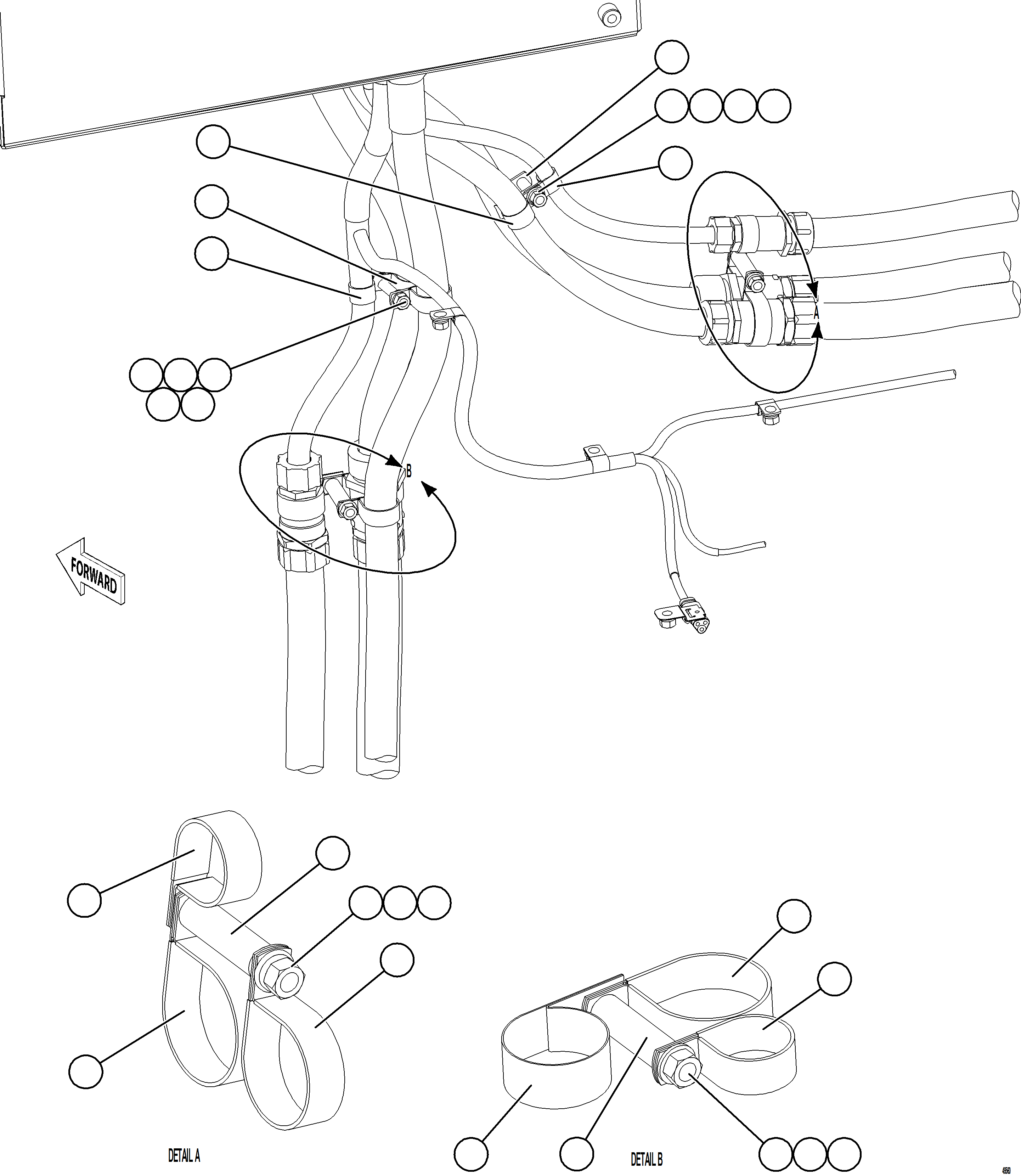 Komatsu parts book diagram for AFE75-AZ 980E-5 S/N A50184,A50189,A50197 - A50199,A50201 - A50202,A50205 - A50212,A50214 - A50220  SMS: AUXILIARY CONTROL CABINET EXTERNAL WIRING CLAMPING