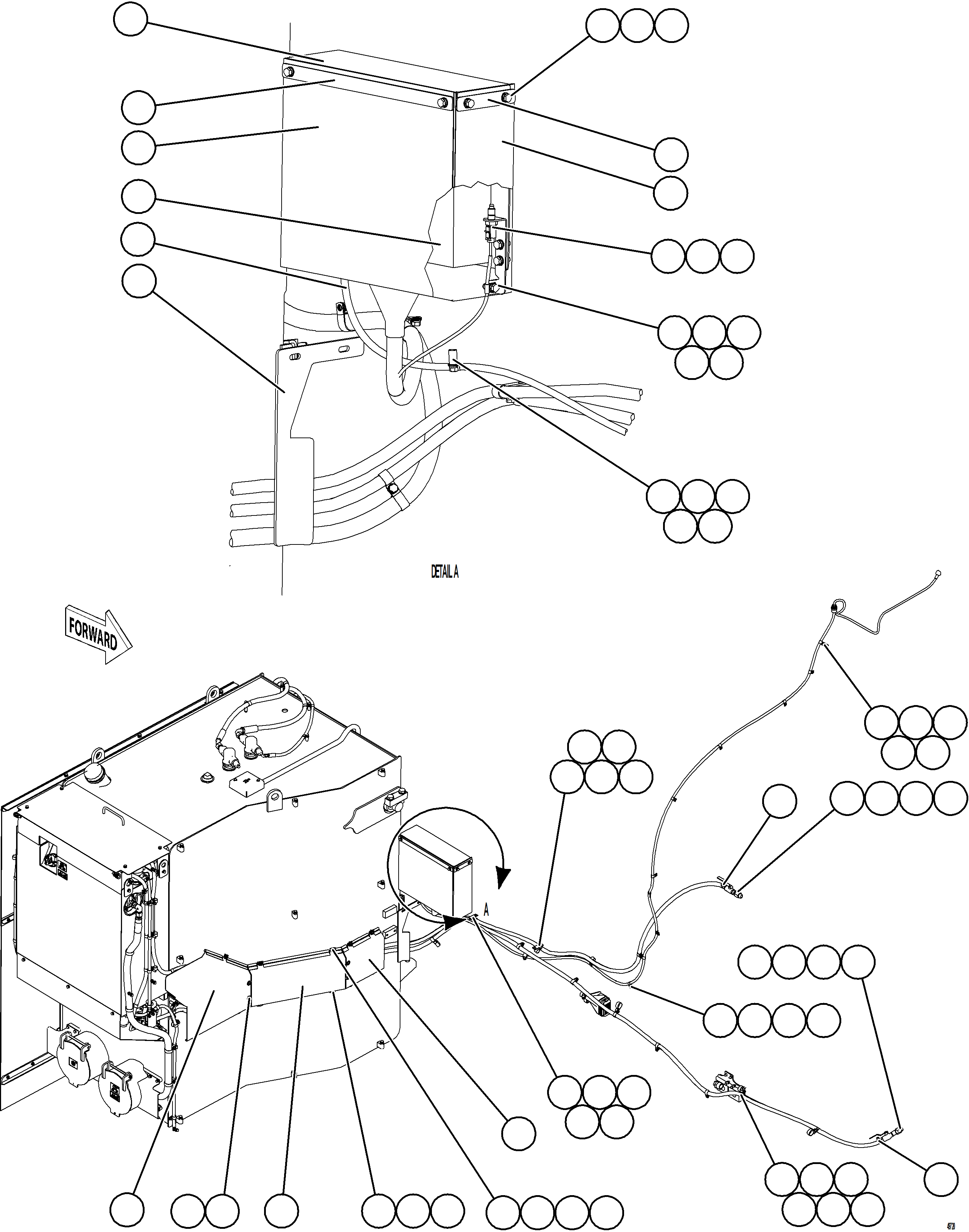 Komatsu parts book diagram for AFE75-AZ 980E-5 S/N A50184,A50189,A50197 - A50199,A50201 - A50202,A50205 - A50212,A50214 - A50220  SMS: DEF SYSTEM WIRING    4/5
