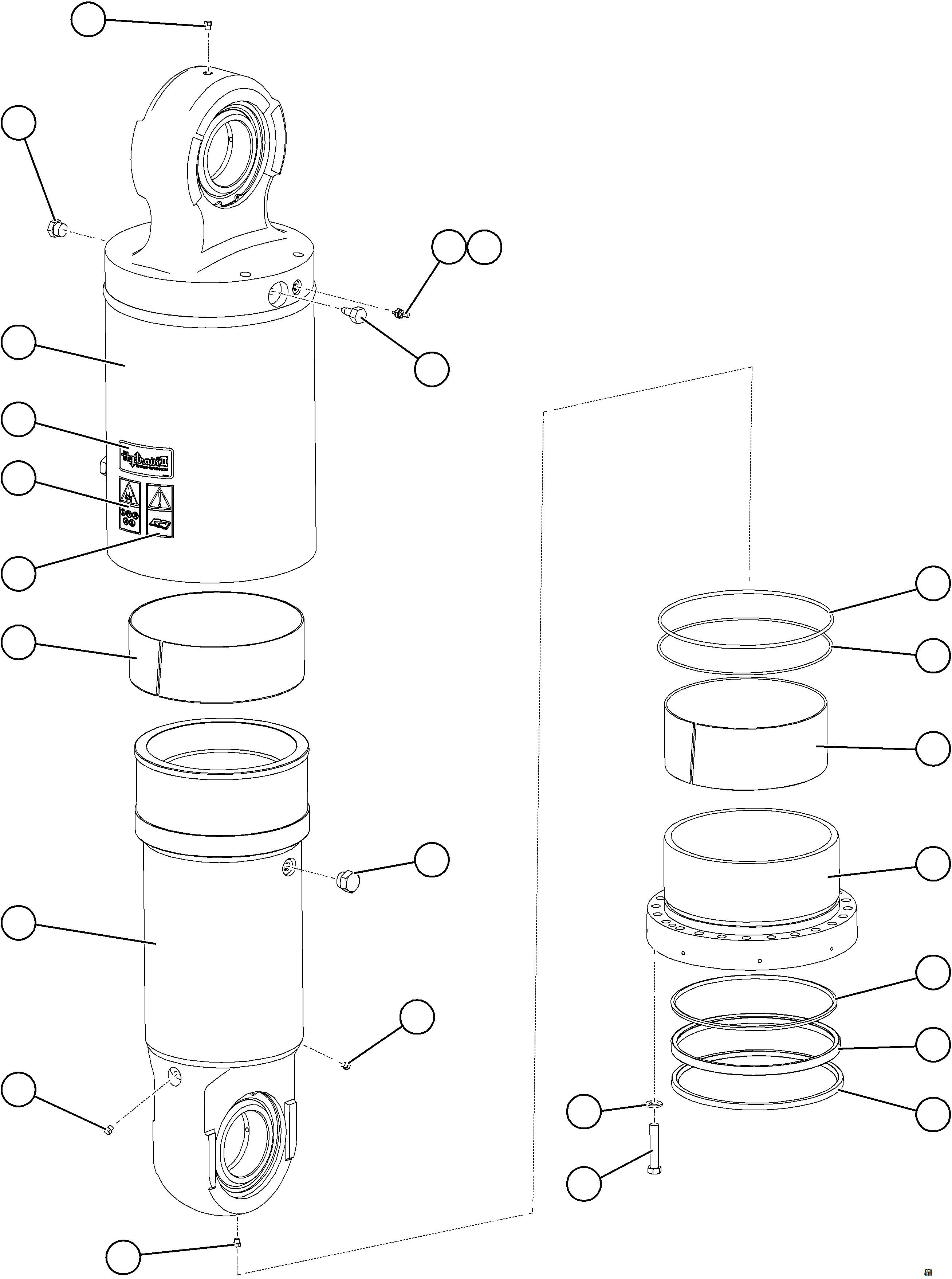 Komatsu parts book diagram for AFE75-AZ 980E-5 S/N A50184,A50189,A50197 - A50199,A50201 - A50202,A50205 - A50212,A50214 - A50220  SMS: REAR SUSPENSION ASSEMBLY (CW)