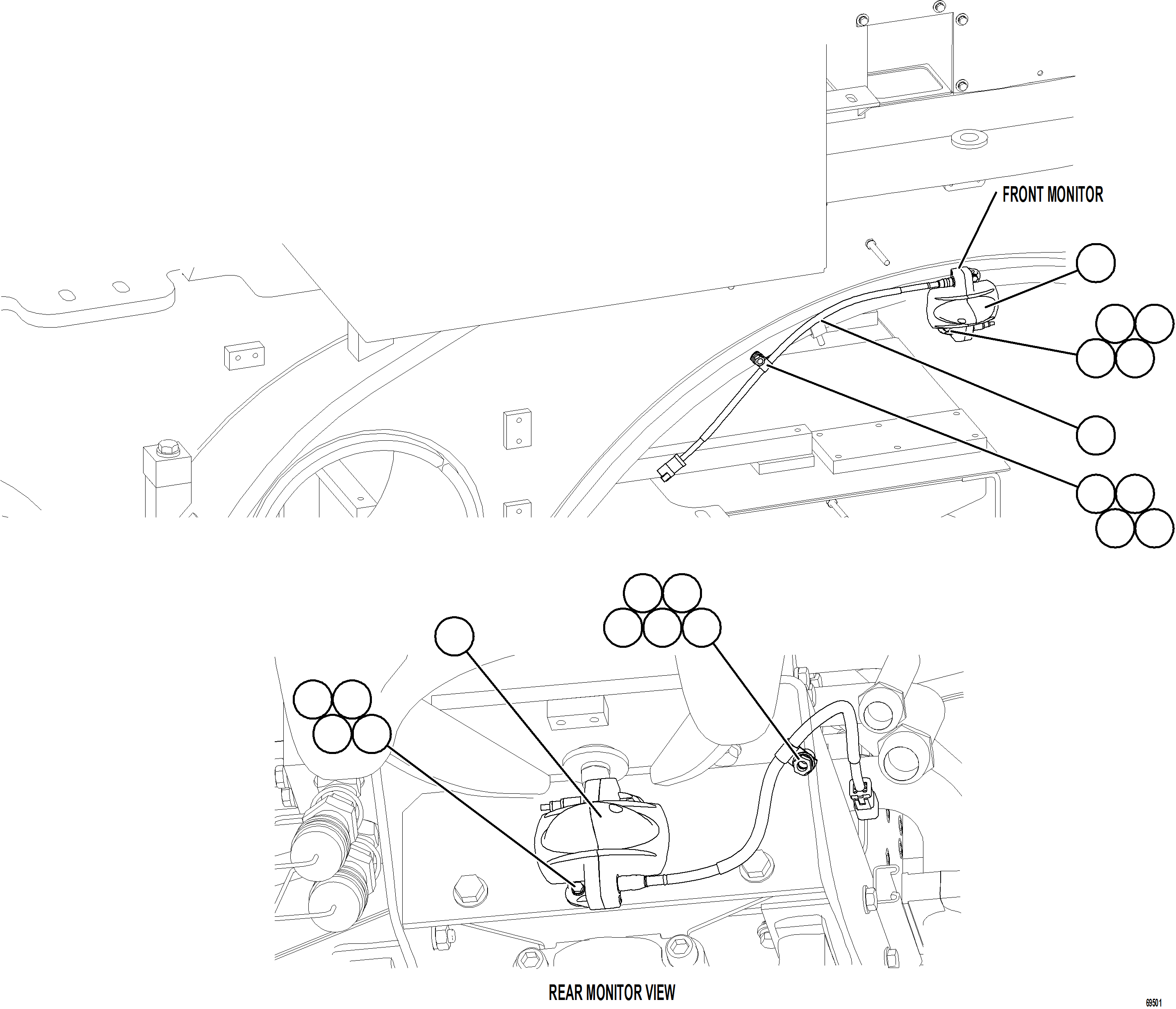 Komatsu parts book diagram for AFE75-AZ 980E-5 S/N A50184,A50189,A50197 - A50199,A50201 - A50202,A50205 - A50212,A50214 - A50220  SMS: TIRE MONITOR ACTIVE ANTENNA