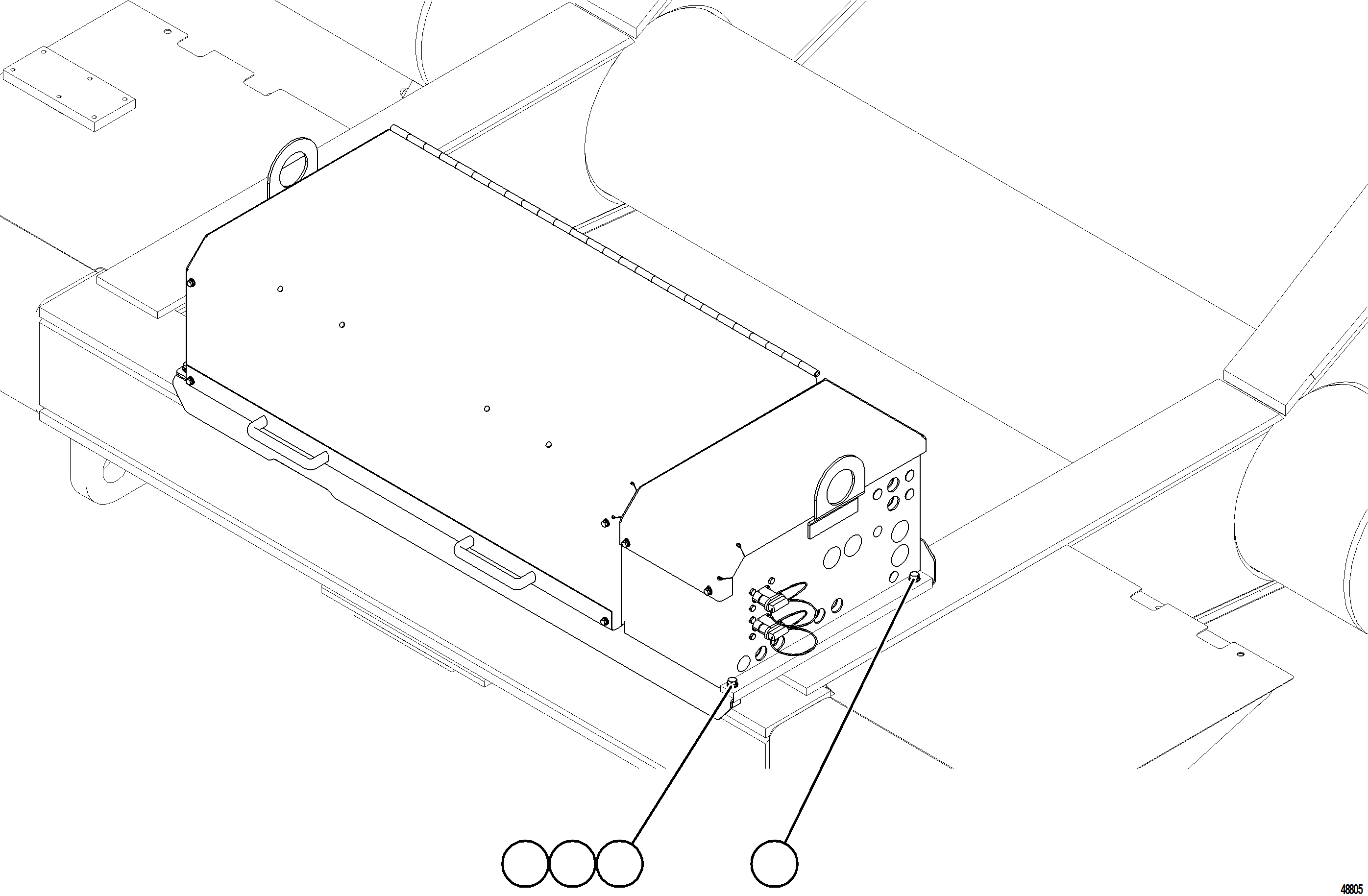 Komatsu parts book diagram for AFE75-BA 980E-5 S/N A50186 - A50187,A50192 - A50194  KMEX: BATTERY BOX INSTALLATION