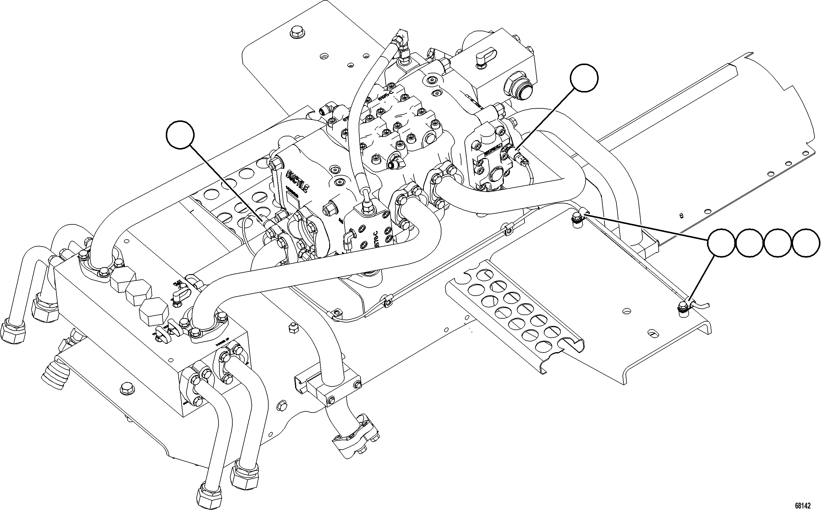 Komatsu parts book diagram for AFE75-BA 980E-5 S/N A50186 - A50187,A50192 - A50194  KMEX: PUMP MODULE PRESSURE SENSORS