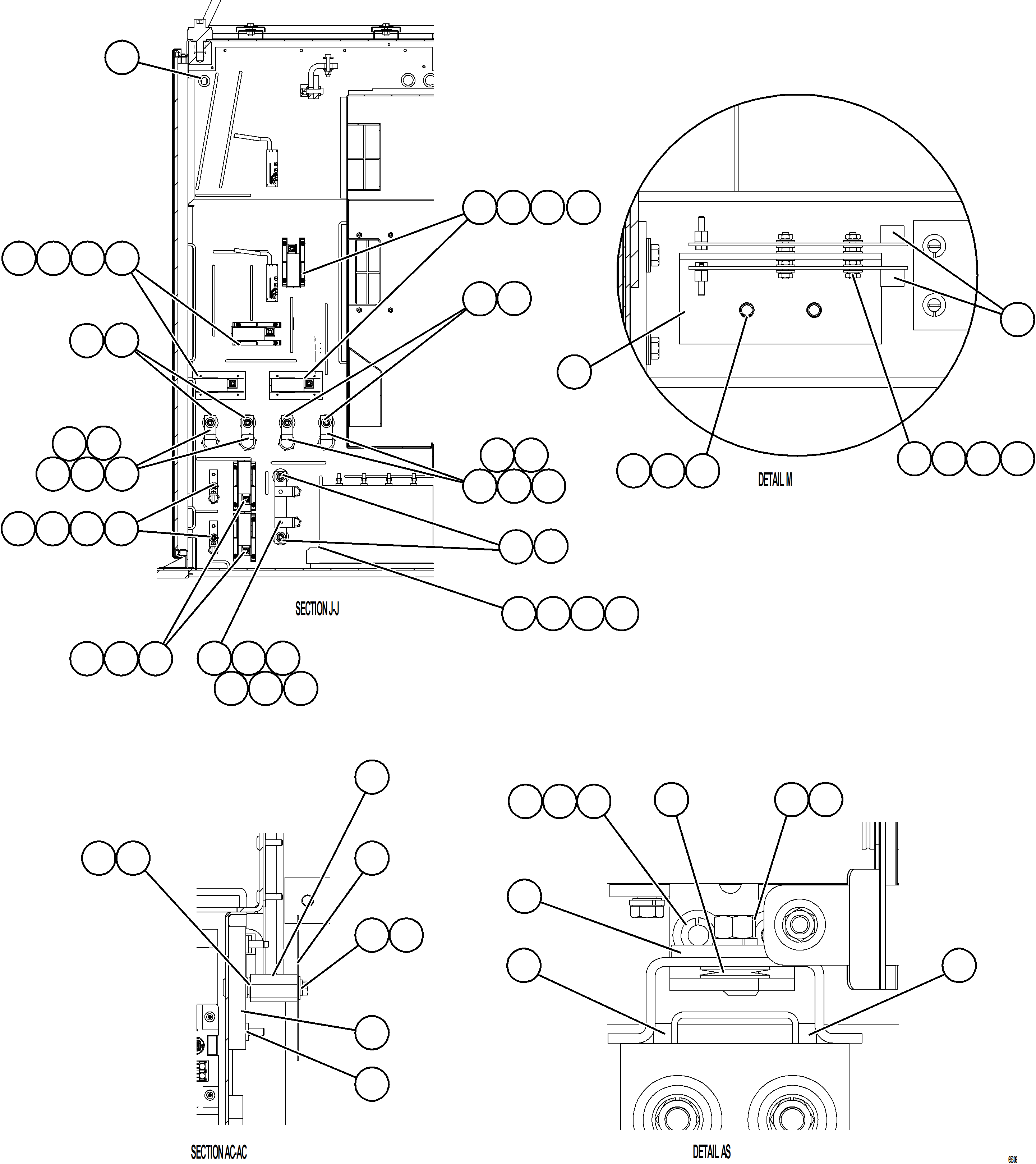 Komatsu parts book diagram for AFE75-BA 980E-5 S/N A50186 - A50187,A50192 - A50194  KMEX: CONTROL CABINET    6/17