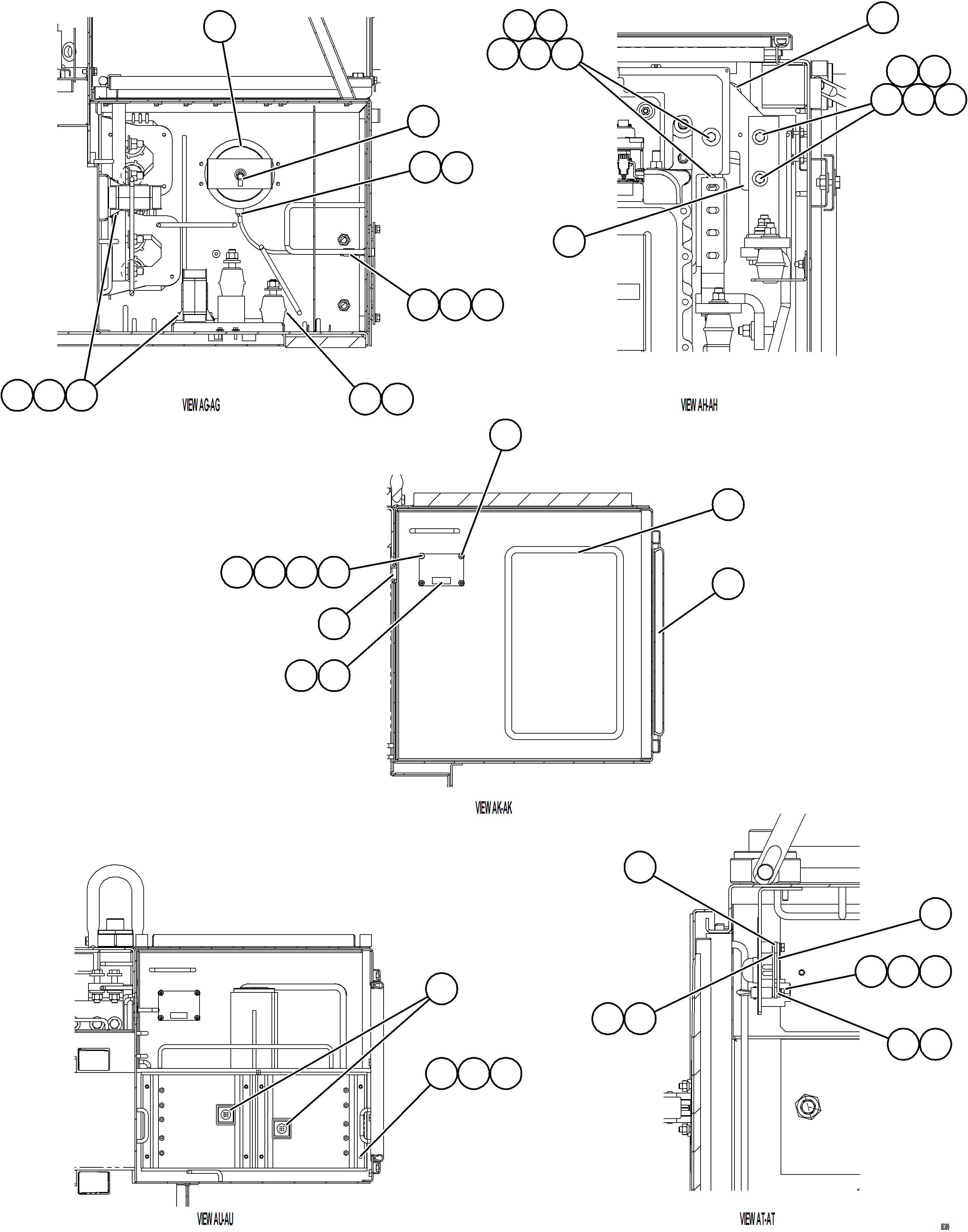 Komatsu parts book diagram for AFE75-BA 980E-5 S/N A50186 - A50187,A50192 - A50194  KMEX: CONTROL CABINET    9/17