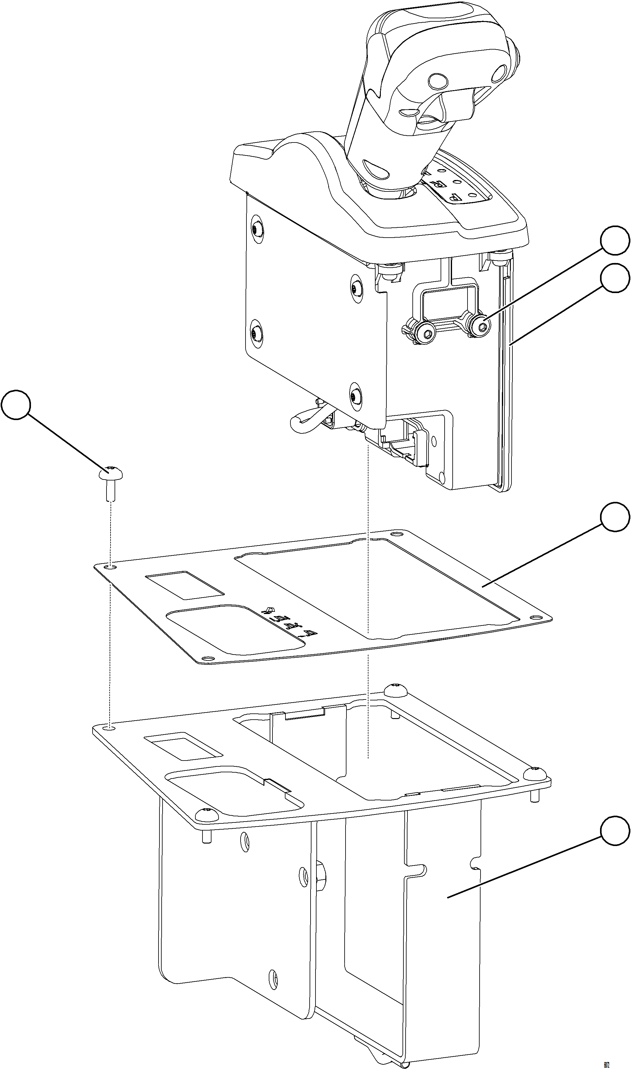 Komatsu parts book diagram for AFE75-BA 980E-5 S/N A50186 - A50187,A50192 - A50194  KMEX: SHIFT LEVER INSTALLATION