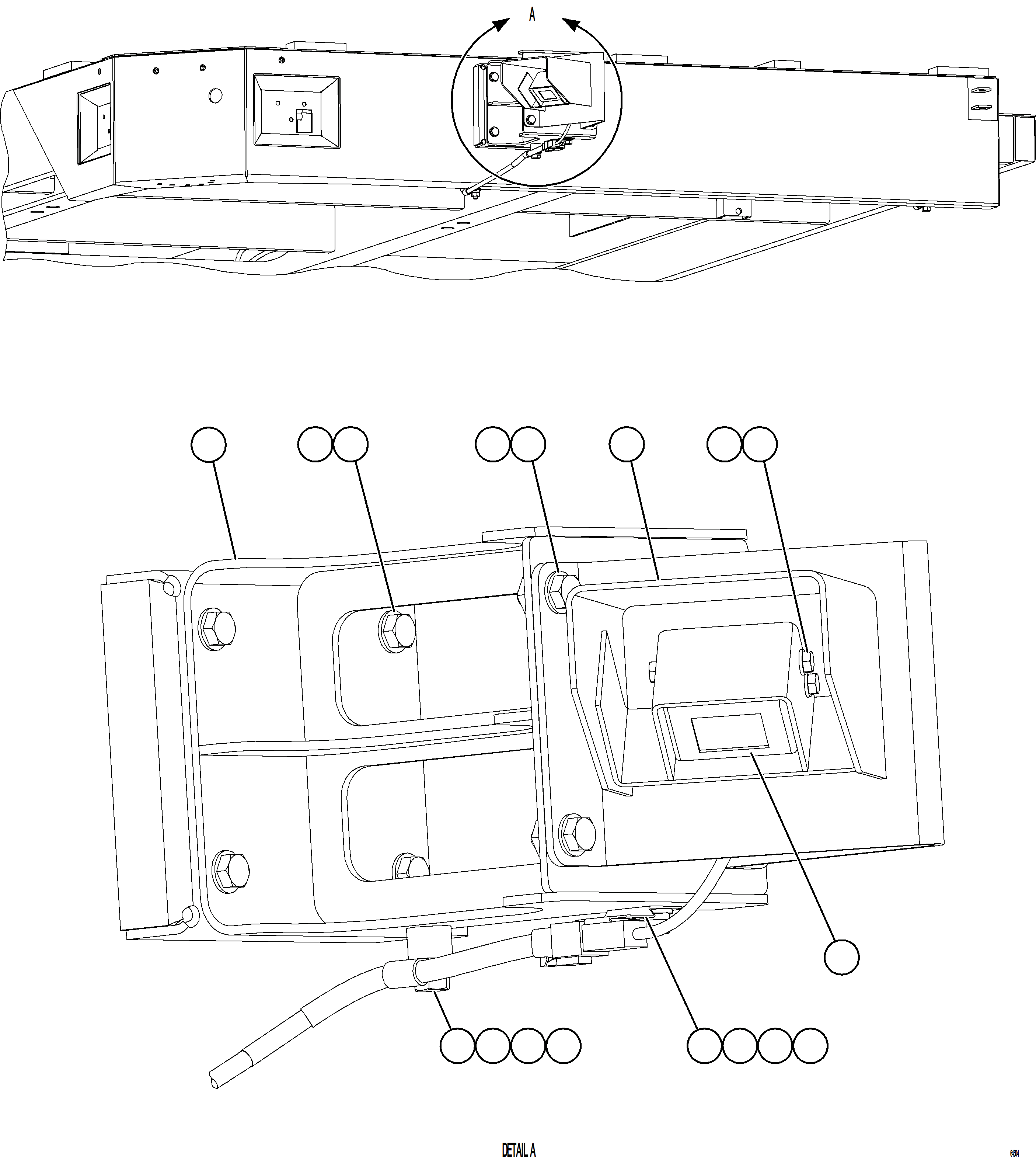 Komatsu parts book diagram for AFE75-BA 980E-5 S/N A50186 - A50187,A50192 - A50194  KMEX: KOMVISION CAMERA INSTALLATION - FRONT RIGHT
