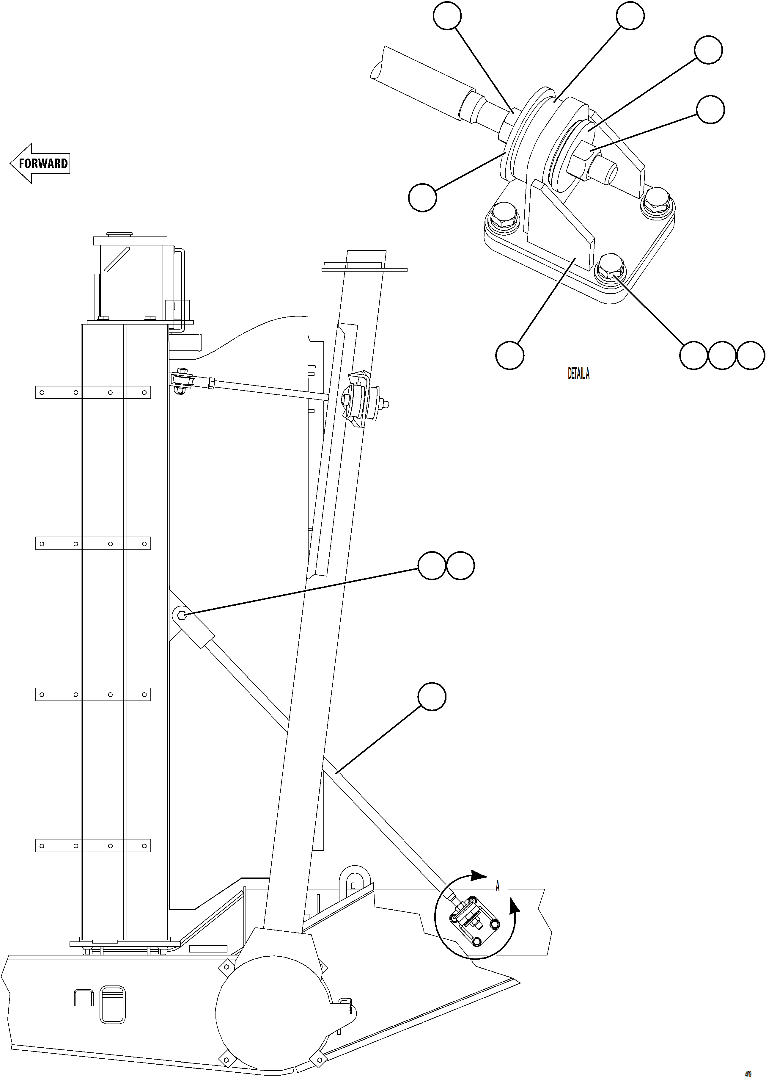 Komatsu parts book diagram for AFE75-BC 980E-5 S/N A50221  KCH: RADIATOR INSTALLATION - LOWER