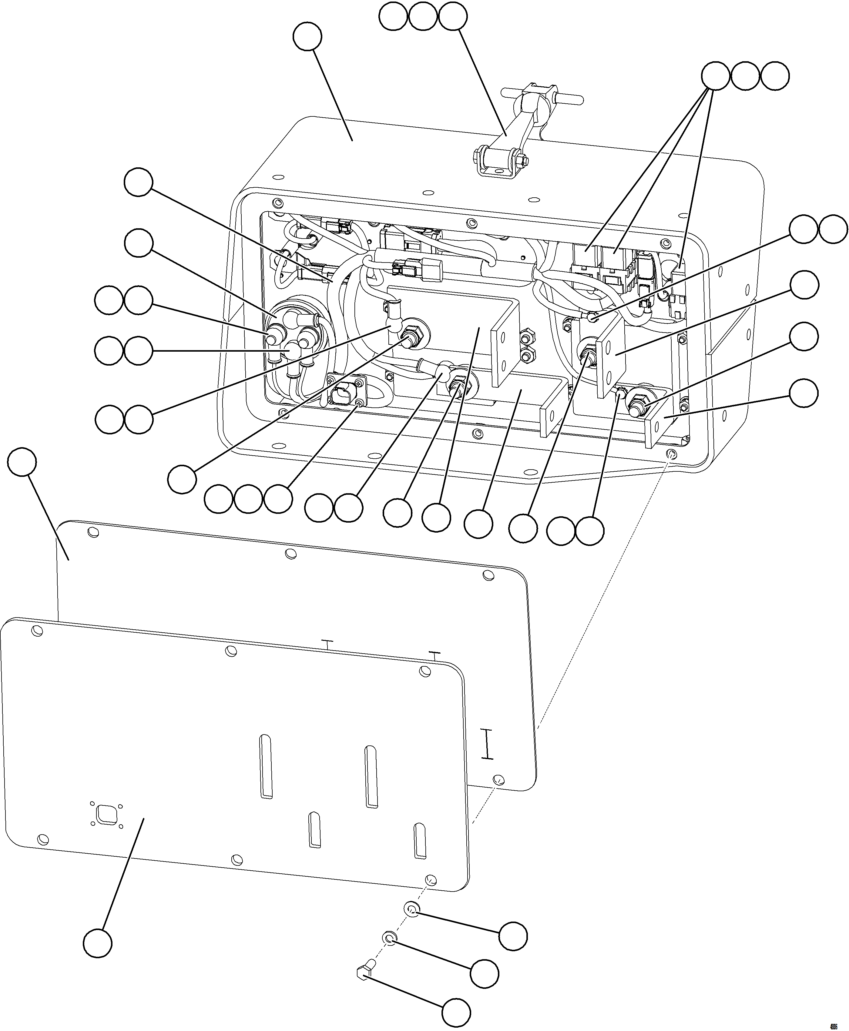 Komatsu parts book diagram for AFE75-BC 980E-5 S/N A50221  KCH: ISOLATION BOX    2/3