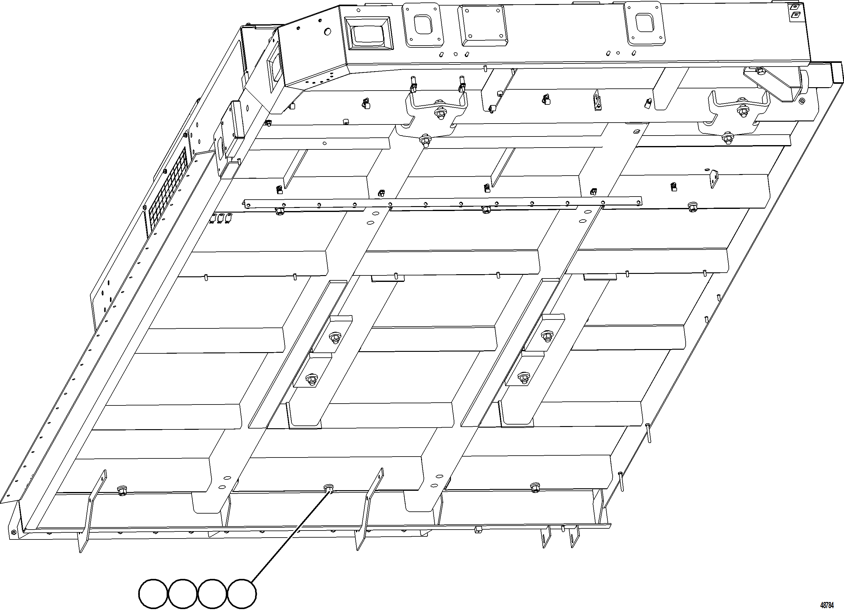 Komatsu parts book diagram for AFE75-BC 980E-5 S/N A50221  KCH: RETARDING GRID INSTALLATION
