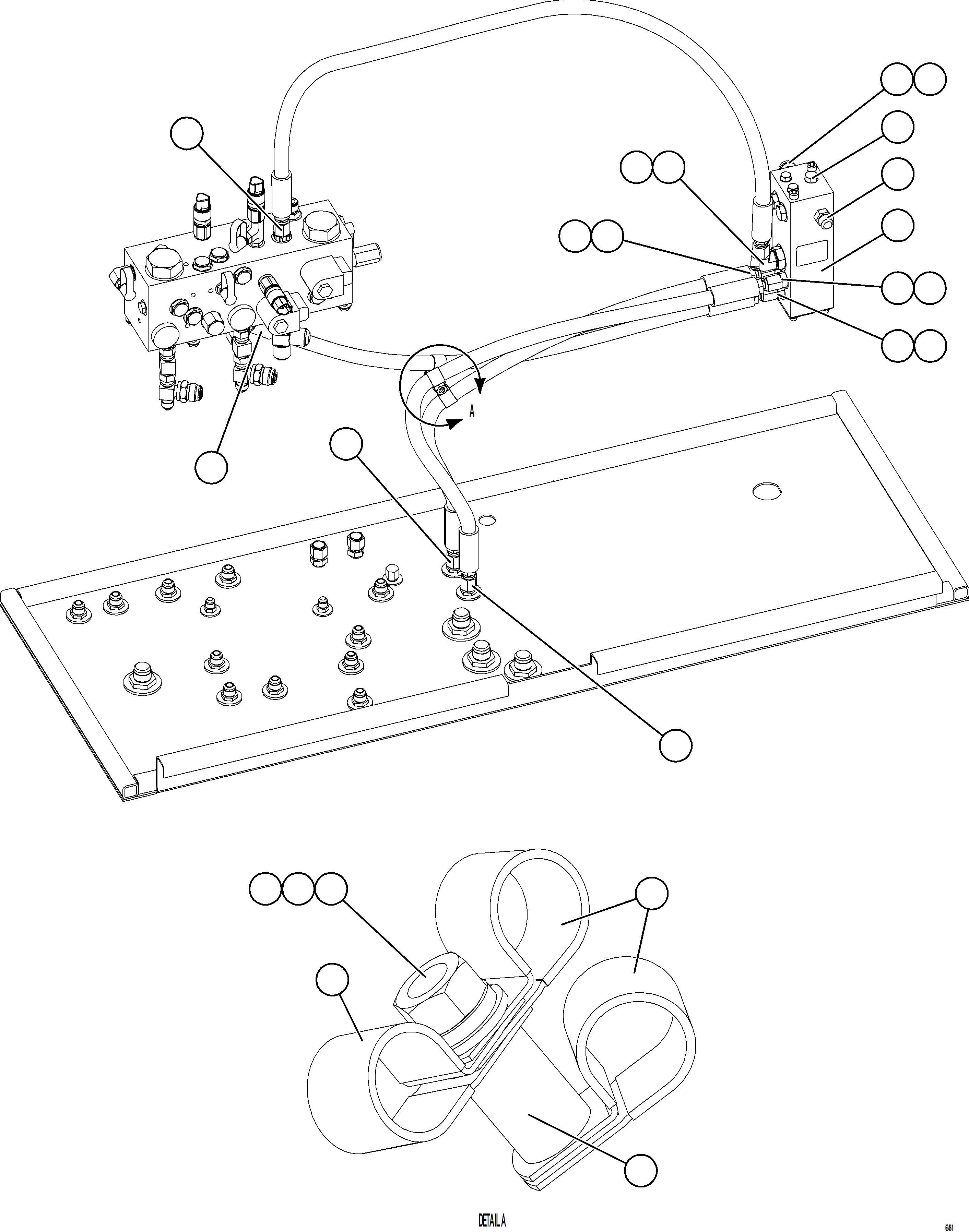 Komatsu parts book diagram for AFE75-BC 980E-5 S/N A50221  KCH: FRONT BRAKE DUAL RELAY VALVE PIPING & INSTALLATION