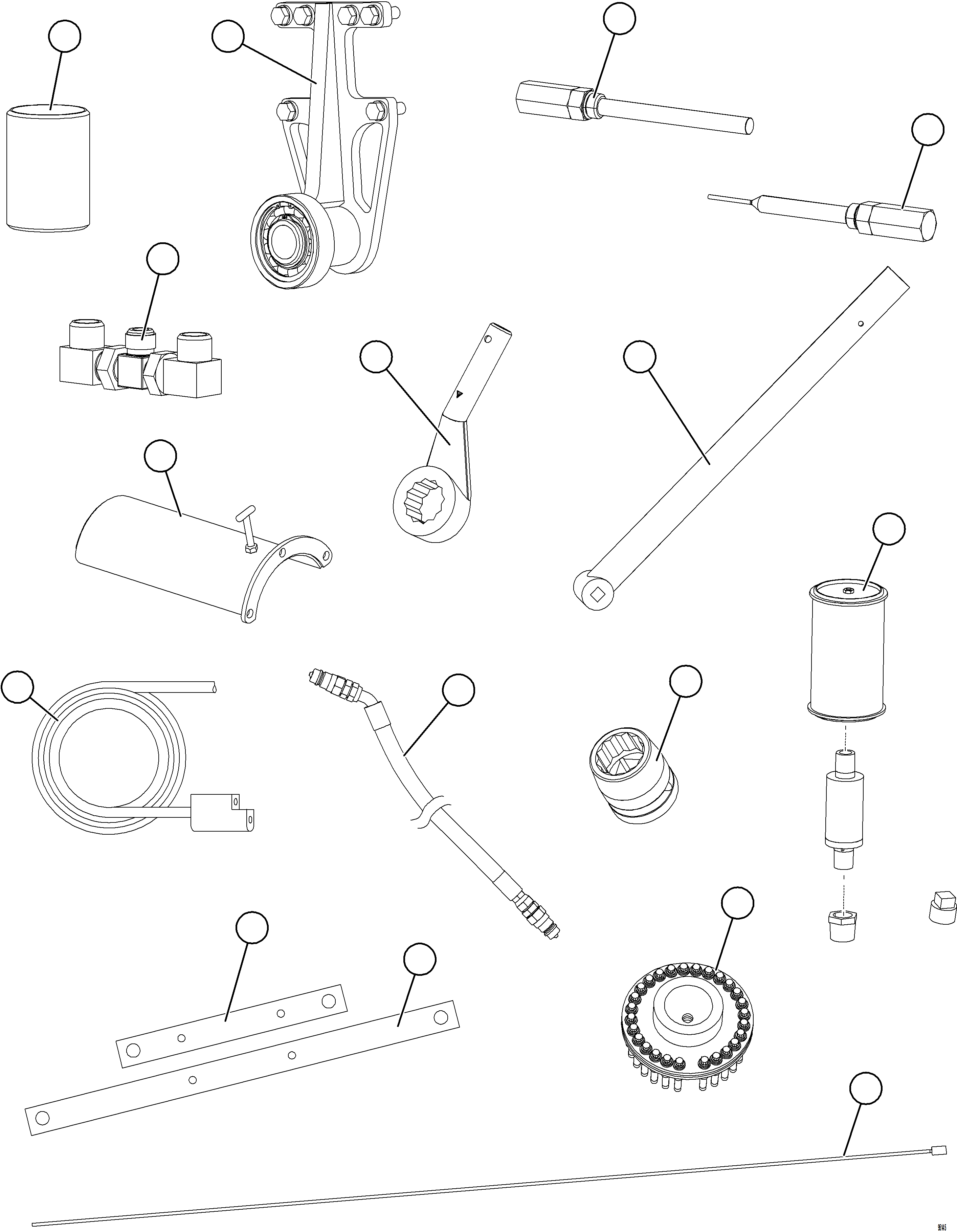 Komatsu parts book diagram for AFE75-BC 980E-5 S/N A50221  KCH: SPECIAL TOOL GROUP