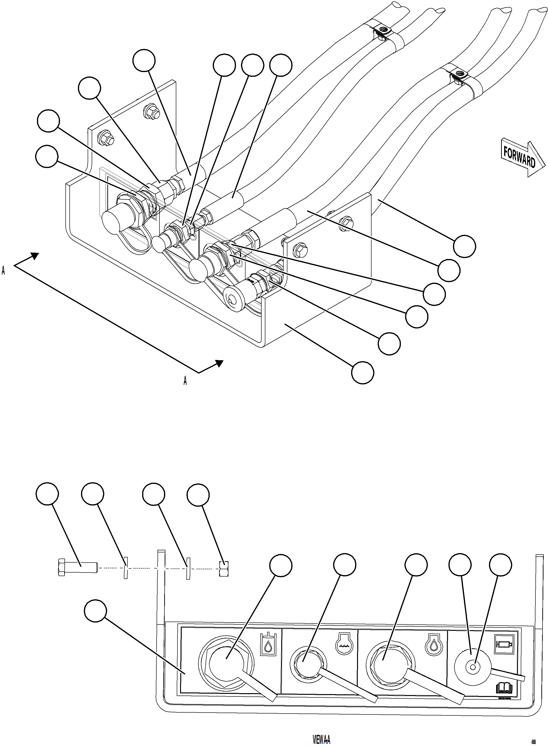 Komatsu parts book diagram for AFE75-BC 980E-5 S/N A50221  KCH: REMOTE SERVICE CENTER    2/2