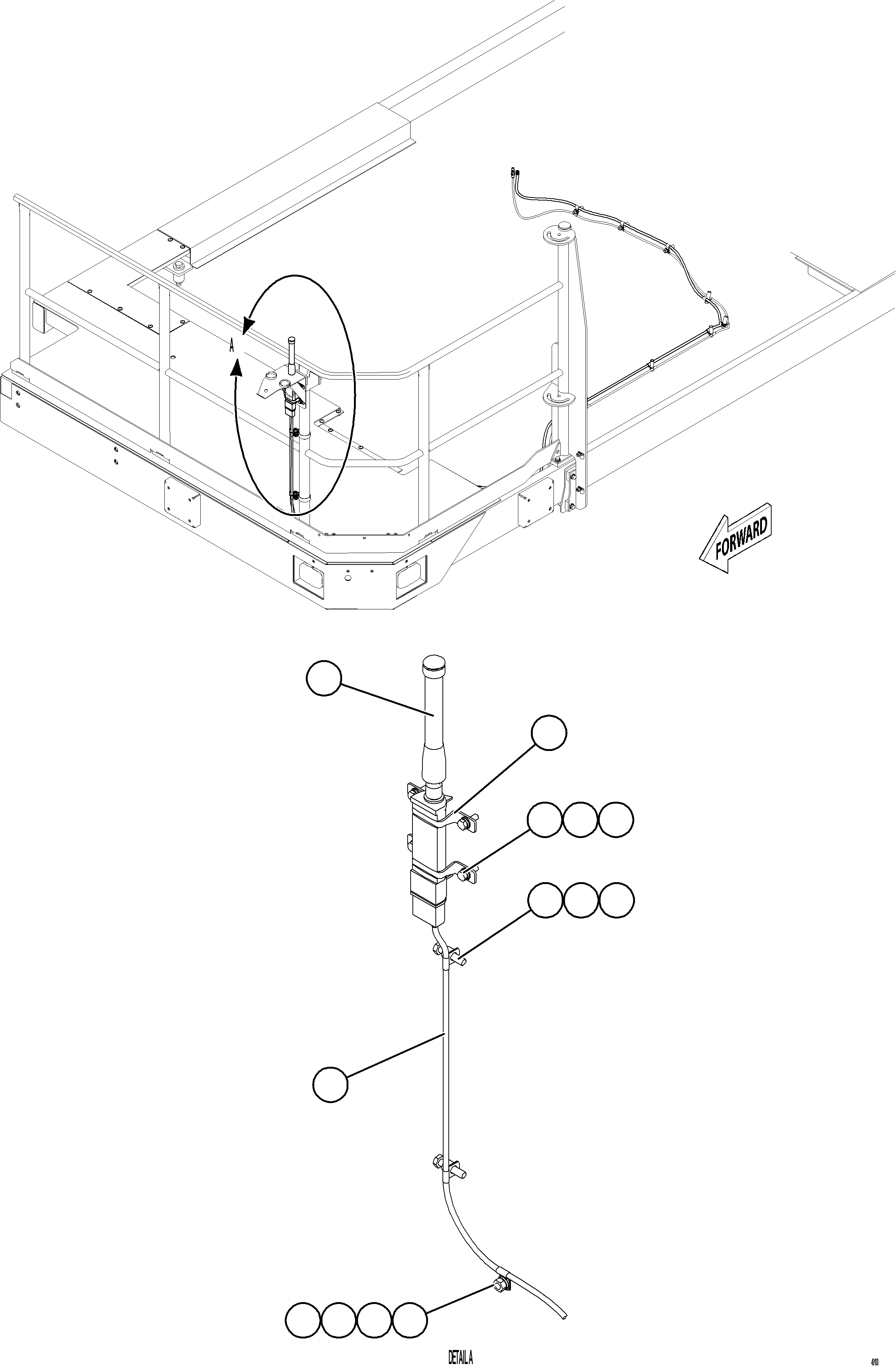 Komatsu parts book diagram for AFE75-BC 980E-5 S/N A50221  KCH: KWB WIRELESS RADIO & ANTENNA INSTALLATION