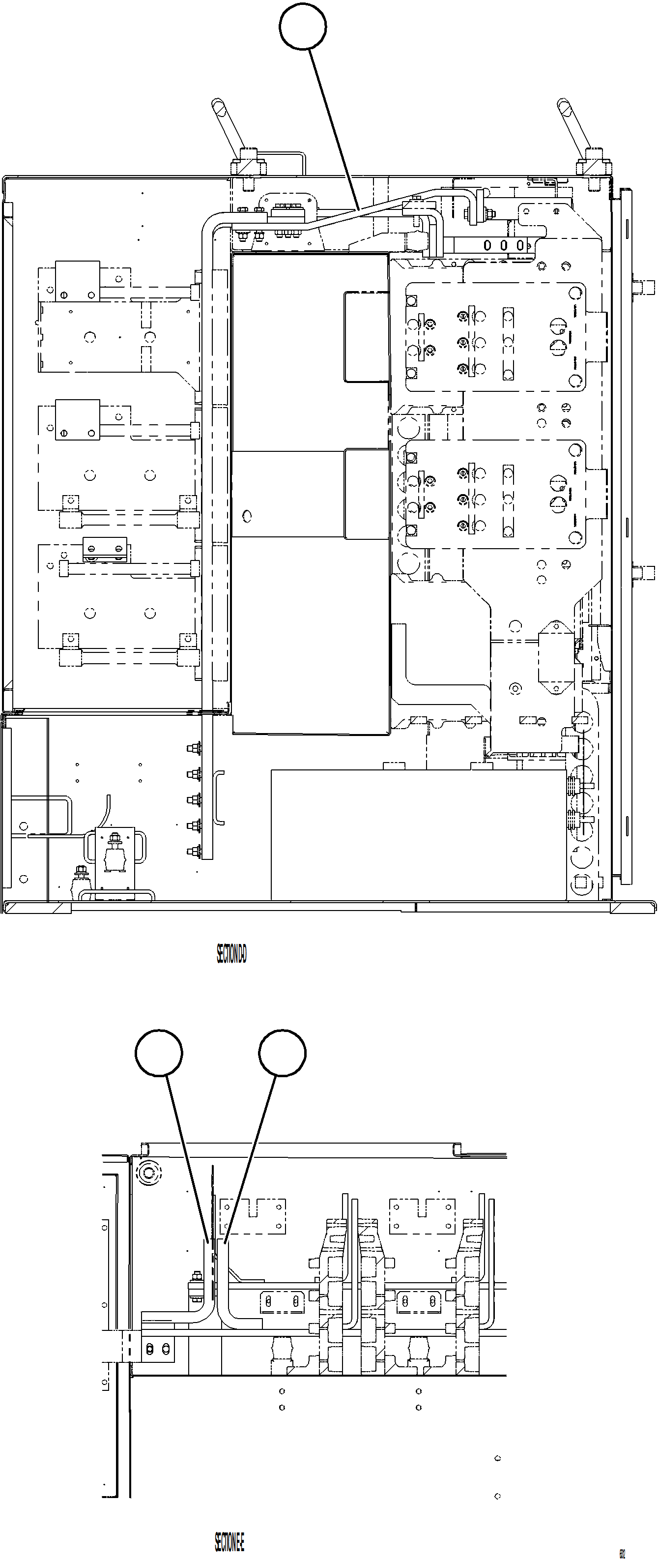 Komatsu parts book diagram for AFE75-BK 980E-5 S/N A50255 - A50256,A50257,A50260 - A50269,A50271 - A50273  KNA: CONTROL CABINET    13/17