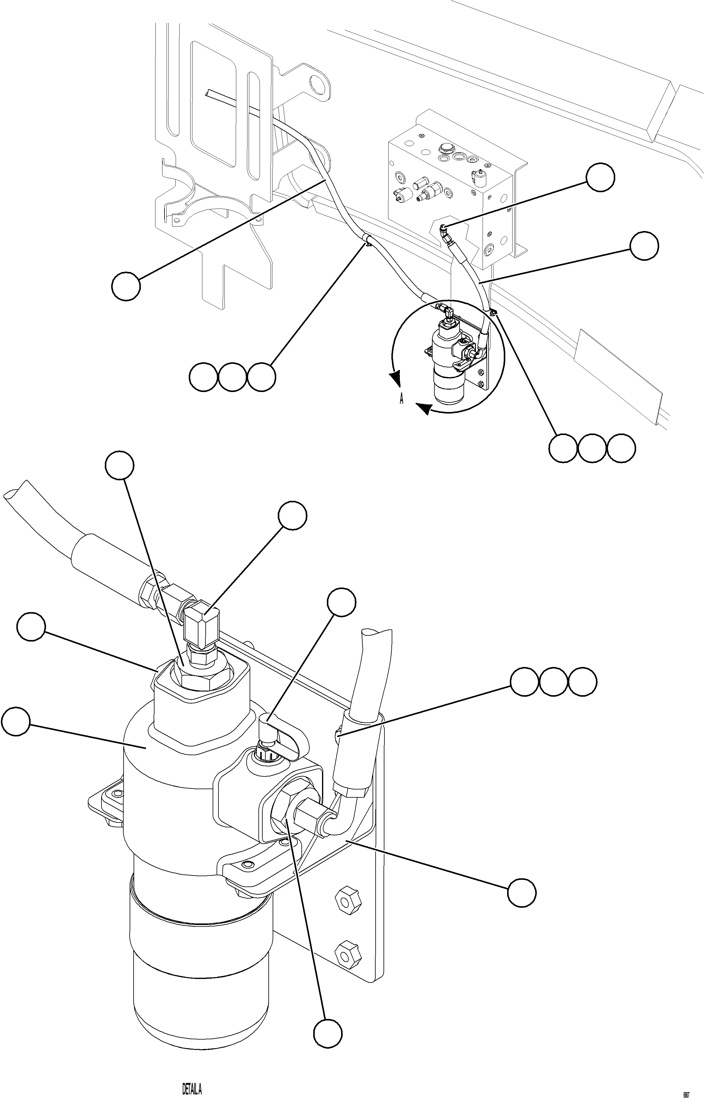 Komatsu parts book diagram for AFE75-V 980E-5 S/N A50069 - A50070  ANTAPACCAY: BRAKE HYDRAULIC FILTER INSTALLATION