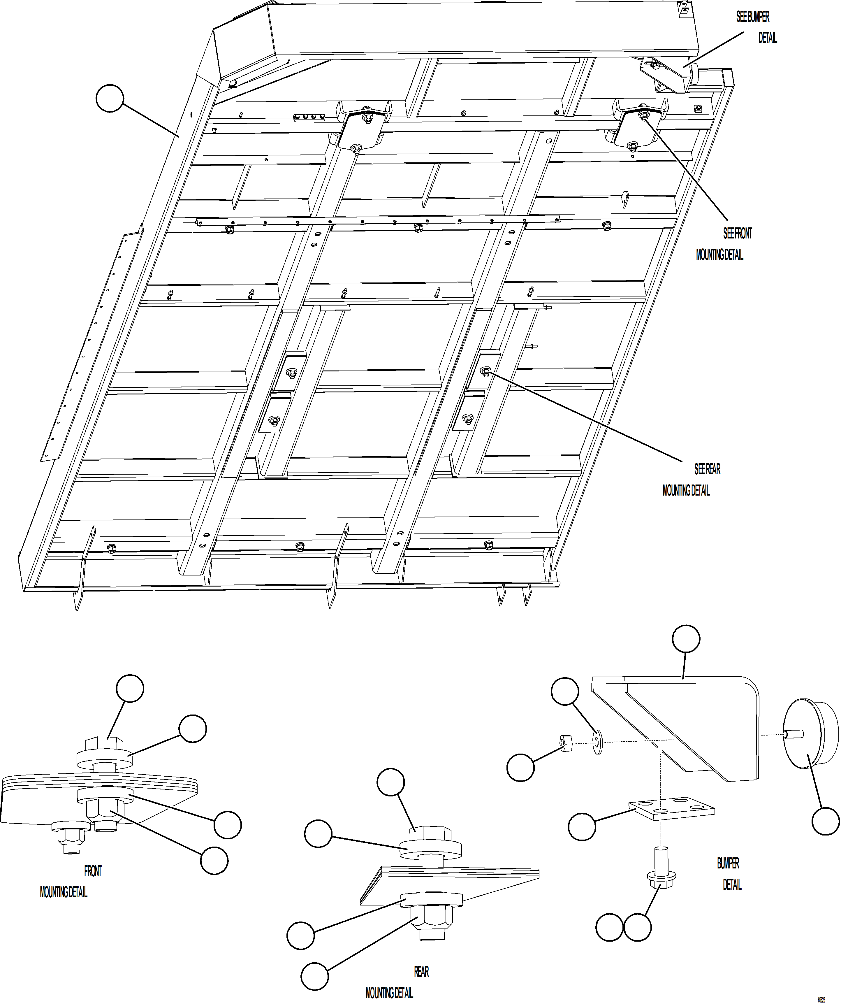 Komatsu parts book diagram for AFE75-V 980E-5 S/N A50069 - A50070  ANTAPACCAY: RH DECK INSTALLATION    1/2