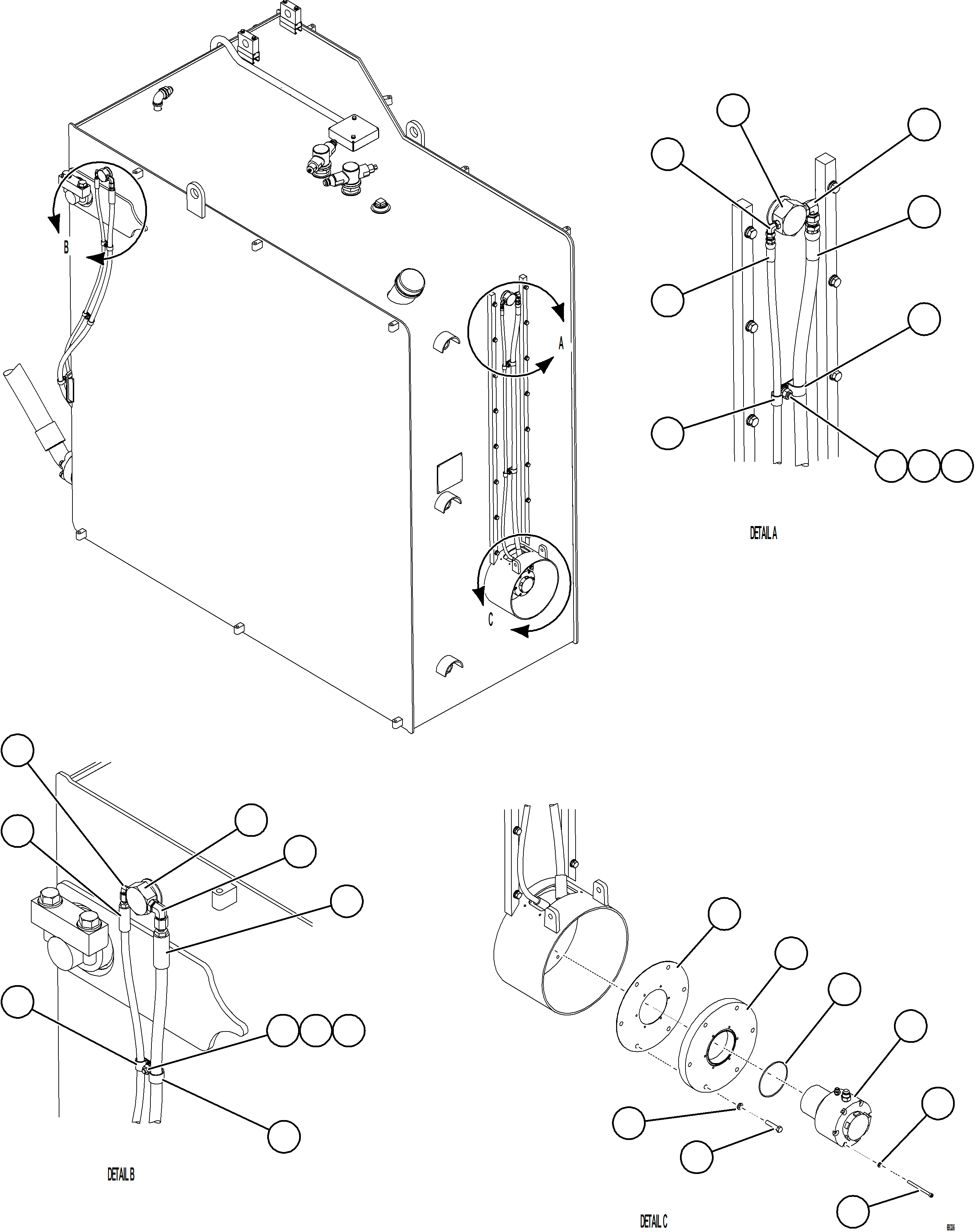 Komatsu parts book diagram for AFE75-W 980E-5 S/N A50071 - A50079  ESPERANZA SUR: FUEL TANK REMOTE FILL - RH    1/2