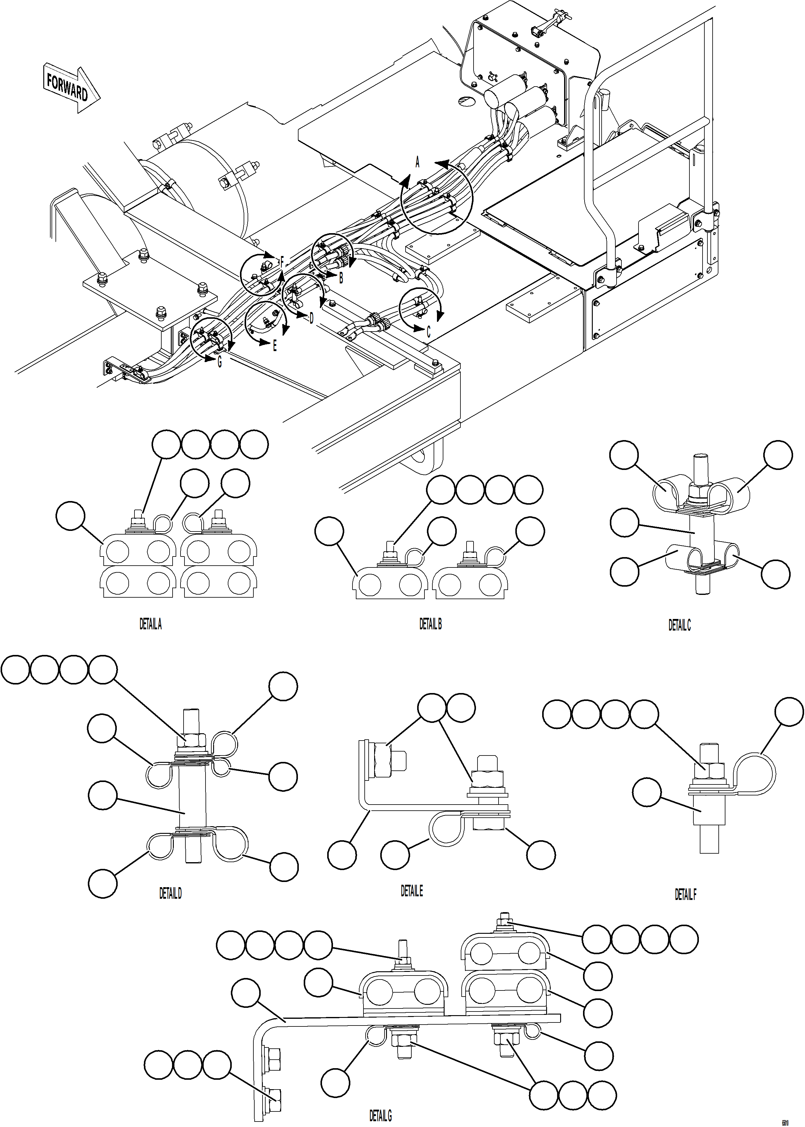 Komatsu parts book diagram for AFE75-W 980E-5 S/N A50071 - A50079  ESPERANZA SUR: ISOLATION BOX EXTERNAL WIRING    1/2