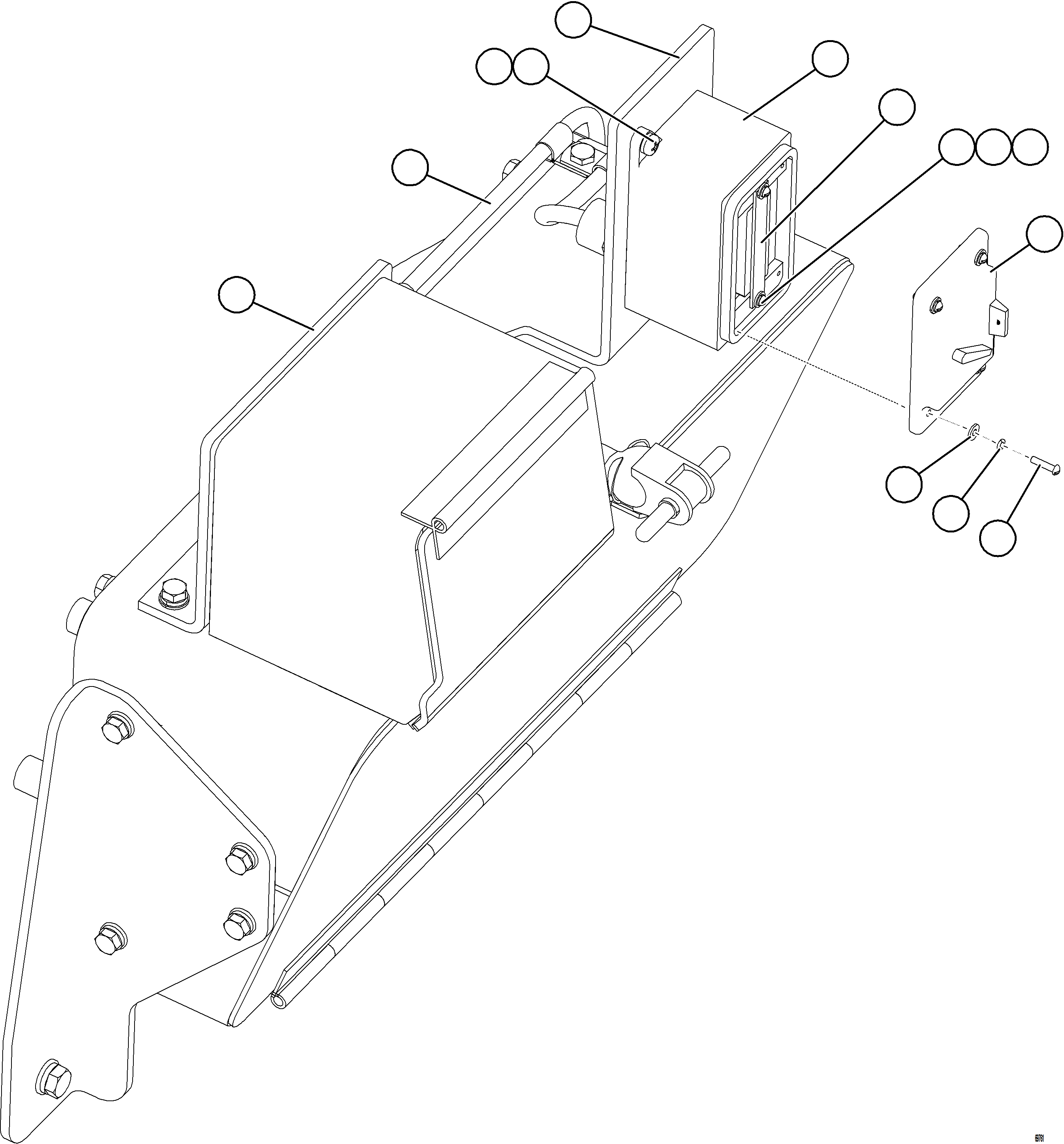 Komatsu parts book diagram for AFE75-W 980E-5 S/N A50071 - A50079  ESPERANZA SUR: GROUND LEVEL LADDER LIGHTS SWITCH