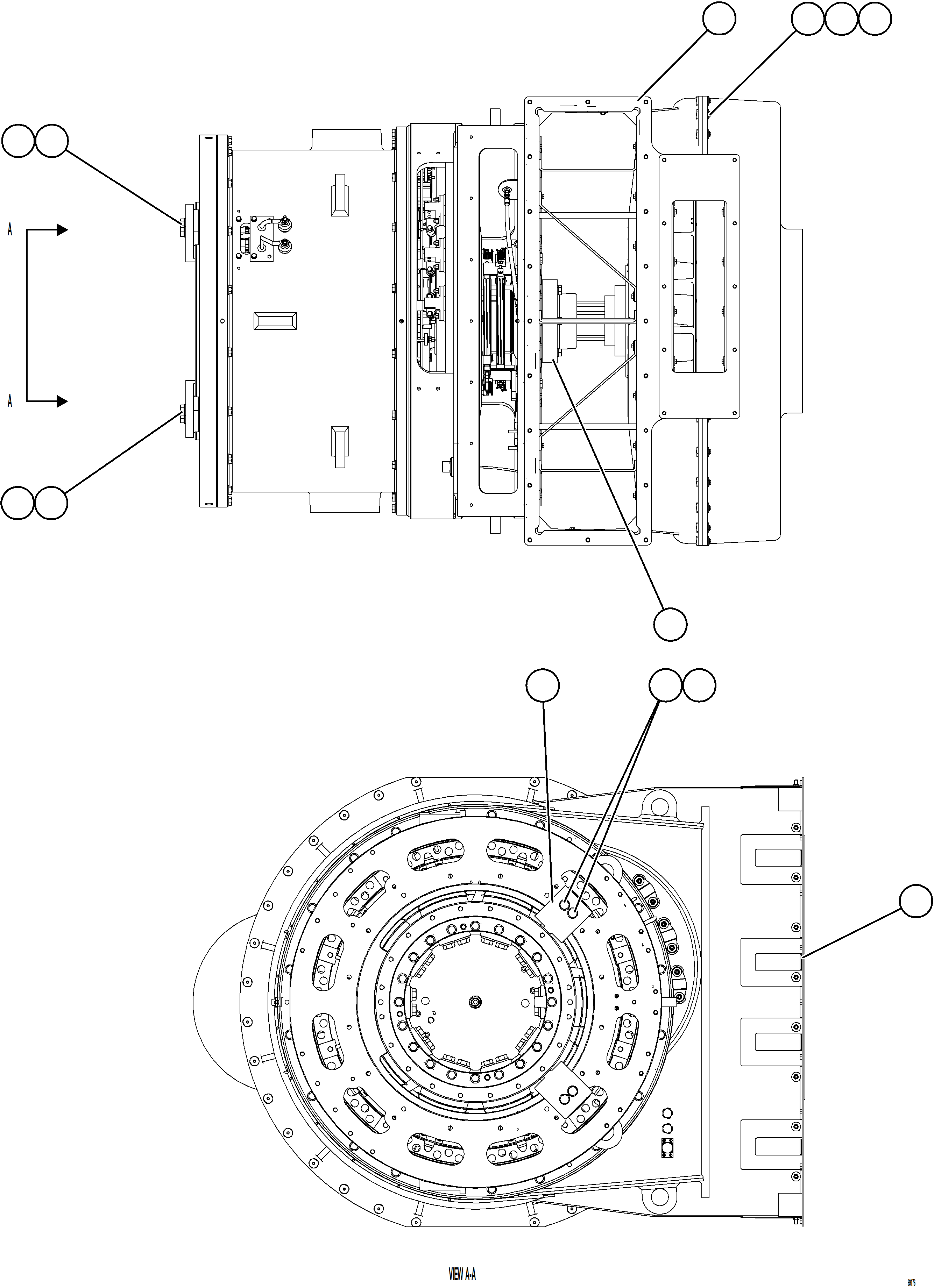 Komatsu parts book diagram for AFE75-W 980E-5 S/N A50071 - A50079  ESPERANZA SUR: ALTERNATOR ASSEMBLY    1/6    58B-06-10362