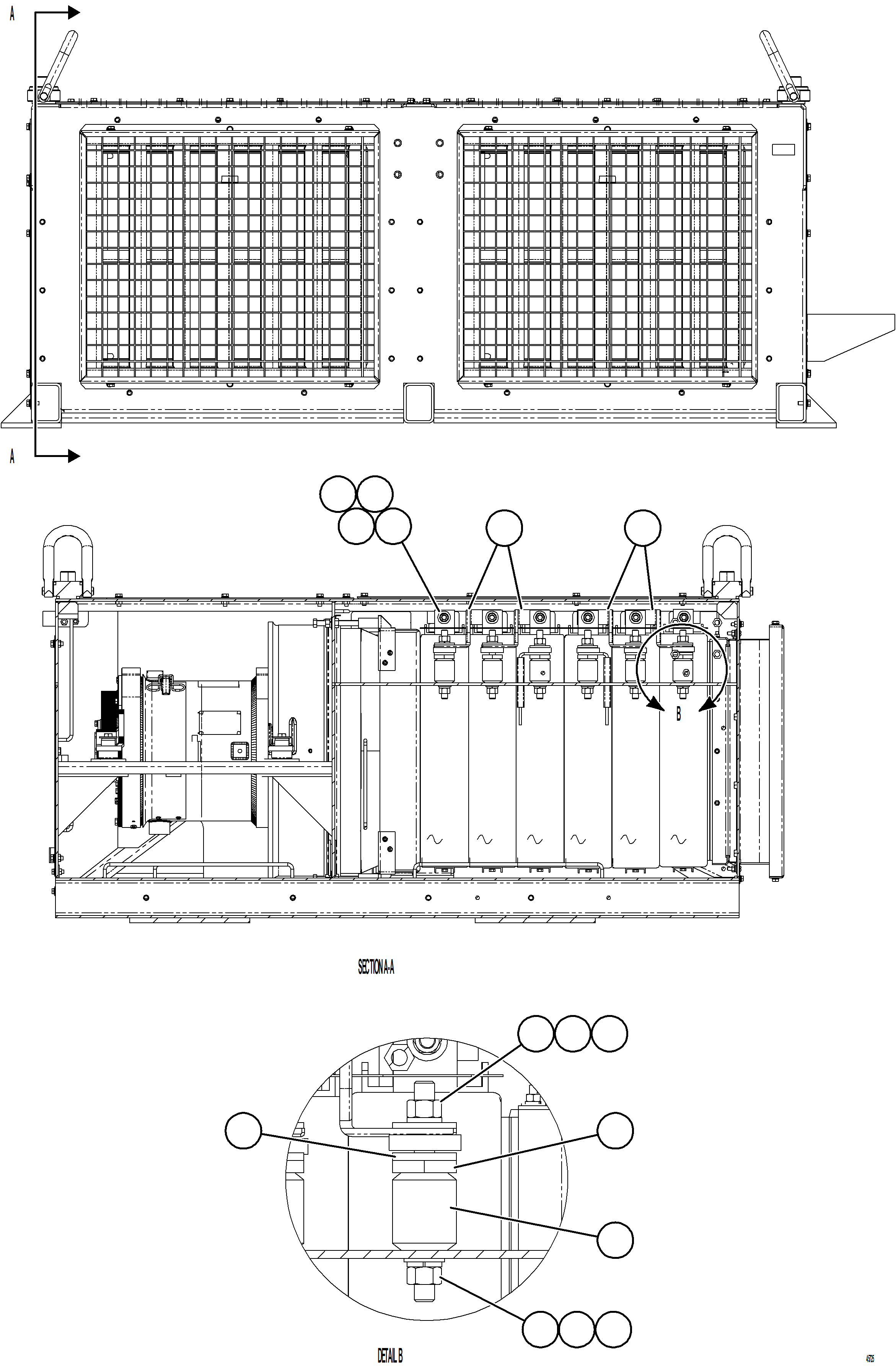 Komatsu parts book diagram for AFE77-AH 830E-5 S/N A50088 - A50098  BMA STOCK: RETARDING GRID    6/6    58E-43-00511