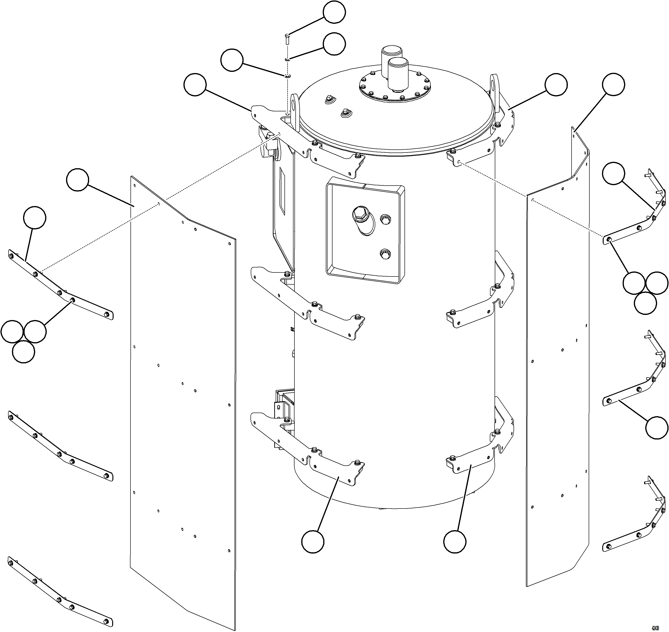Komatsu parts book diagram for AFE77-AH 830E-5 S/N A50088 - A50098  BMA STOCK: HYDRAULIC TANK MUD FLAPS (OPTIONAL)