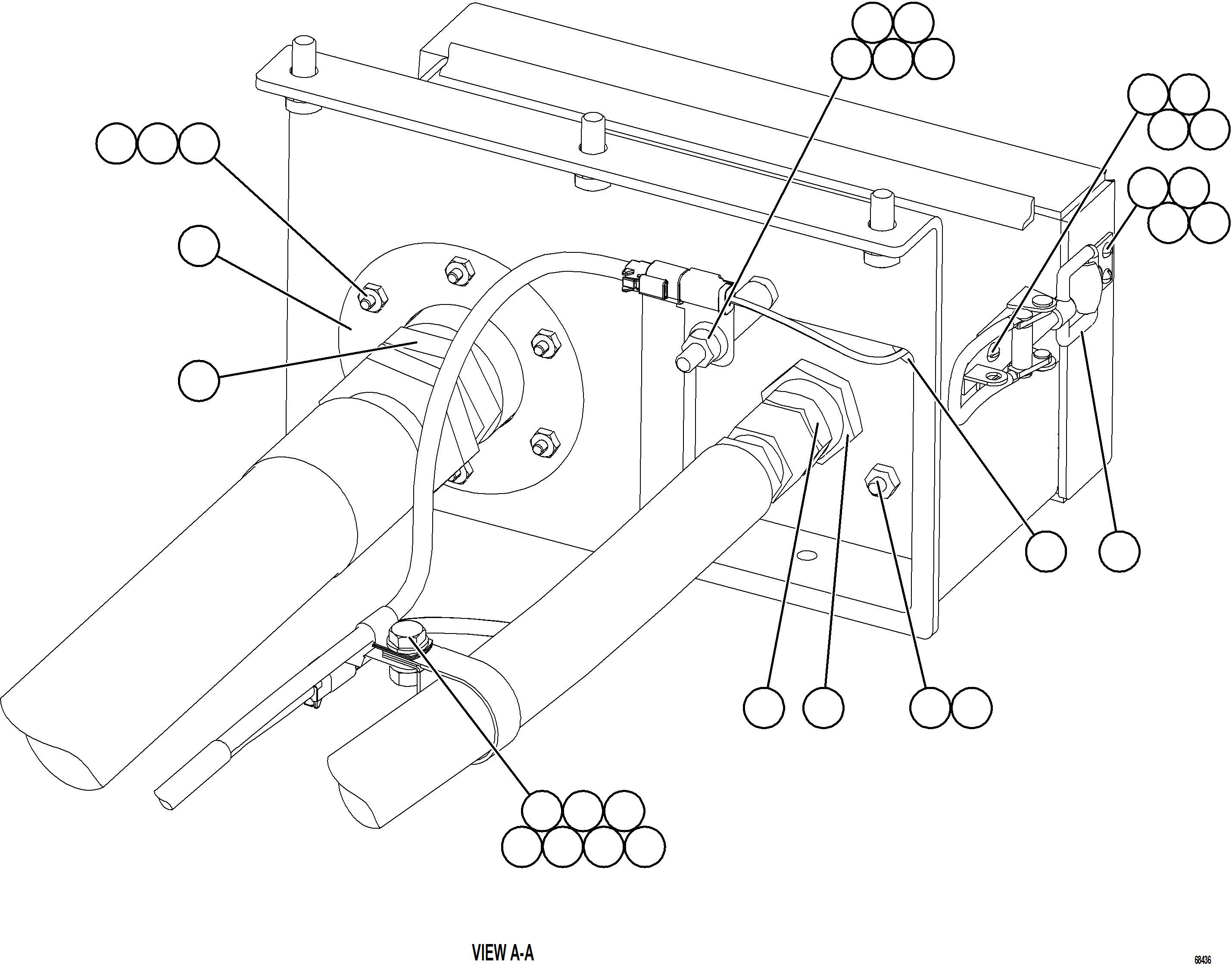 Komatsu parts book diagram for AFE77-AJ 830E-5 S/N A50100 - A50101  MANTOS COPPER: FUEL TANK/DEF TANK REMOTE FILL - LH    2/2