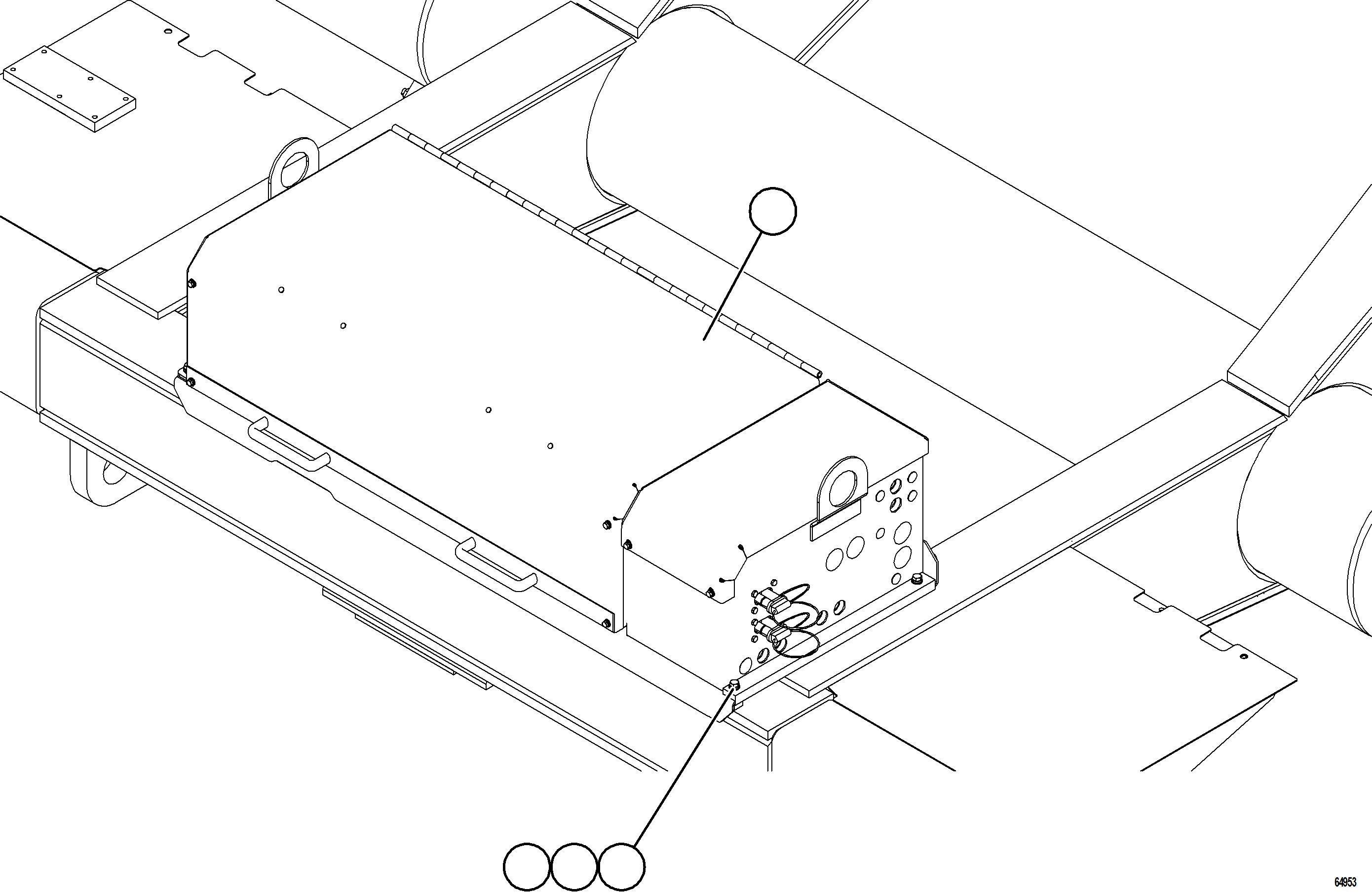Komatsu parts book diagram for AFE77-AJ 830E-5 S/N A50100 - A50101  MANTOS COPPER: BATTERY BOX INSTALLATION
