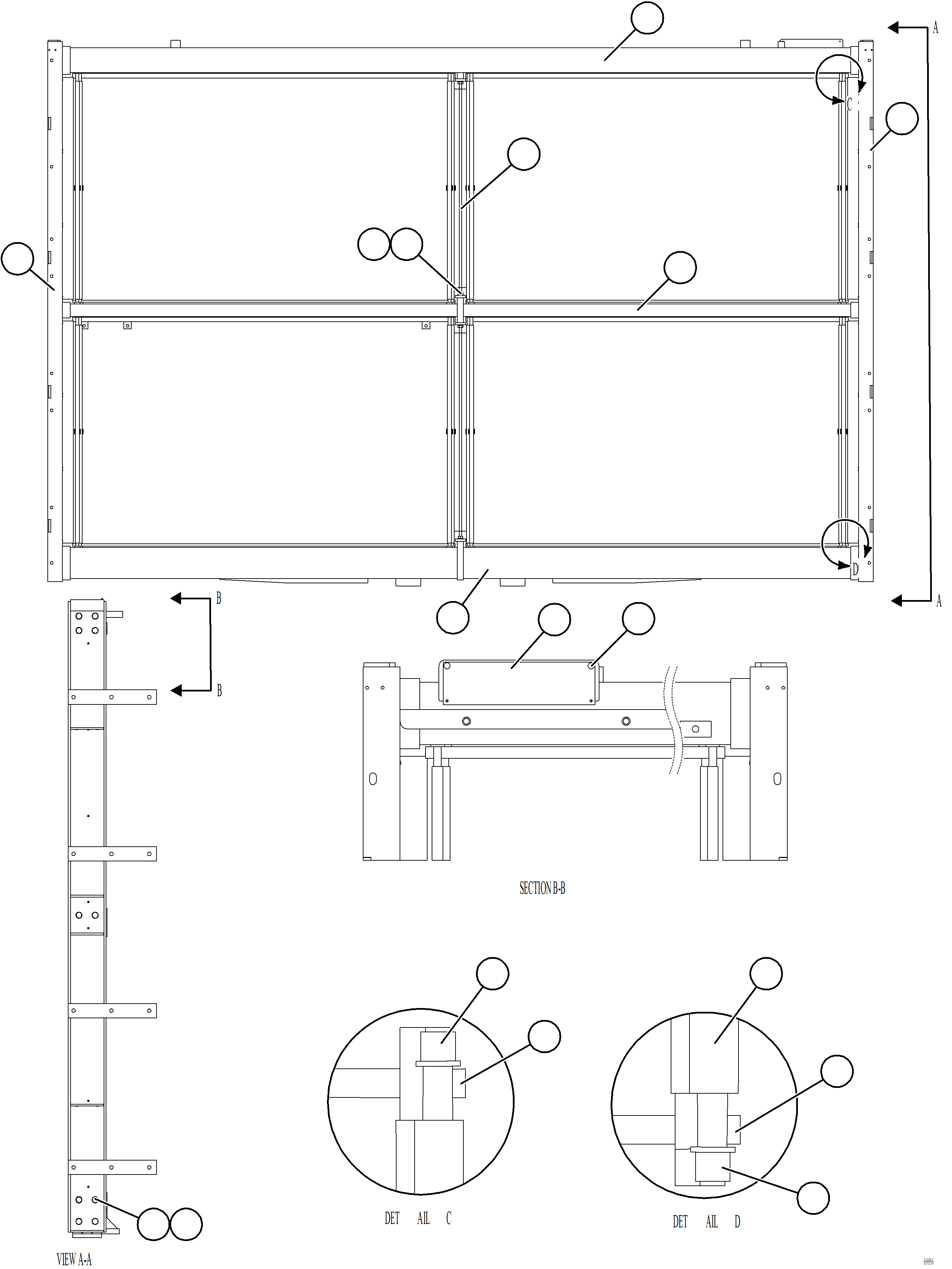 Komatsu parts book diagram for AFE77-AT 830E-5 S/N A50114  GOONYELLA: LOW TEMPERATURE CORE    58E-03-03010