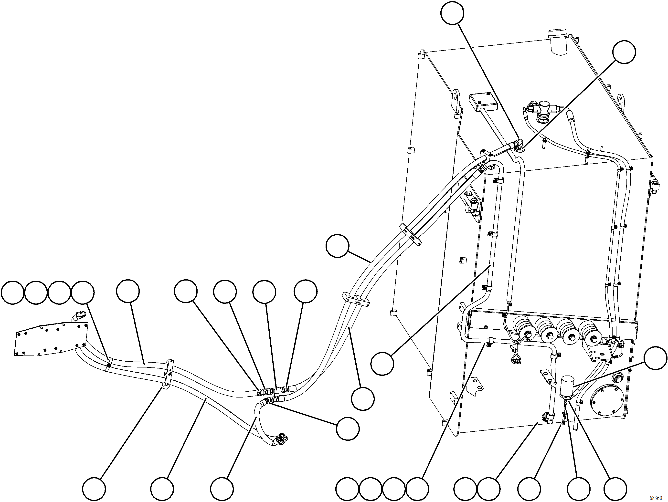Komatsu parts book diagram for AFE77-AT 830E-5 S/N A50114  GOONYELLA: FUEL SYSTEM PIPING    1/4