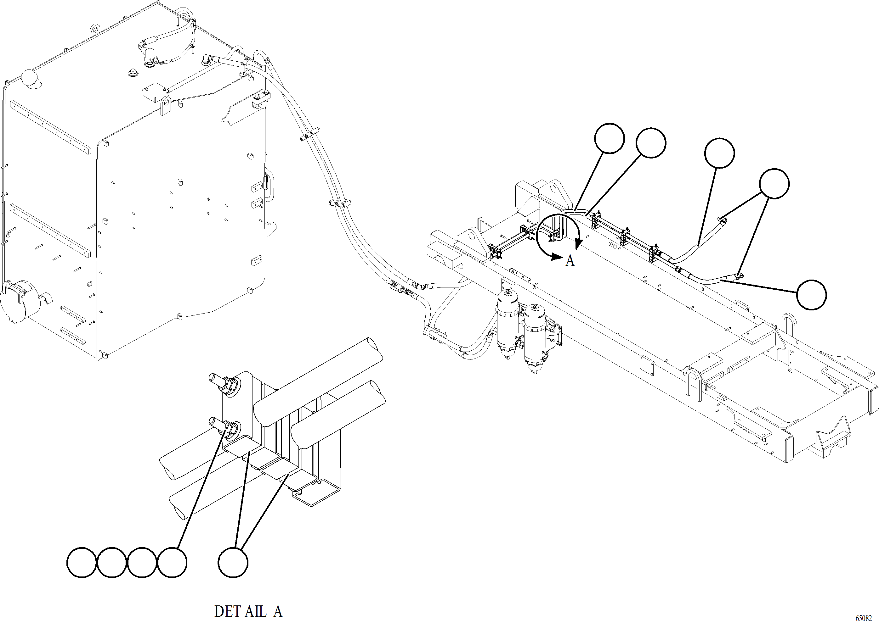 Komatsu parts book diagram for AFE77-AT 830E-5 S/N A50114  GOONYELLA: FUEL SYSTEM PIPING    4/4