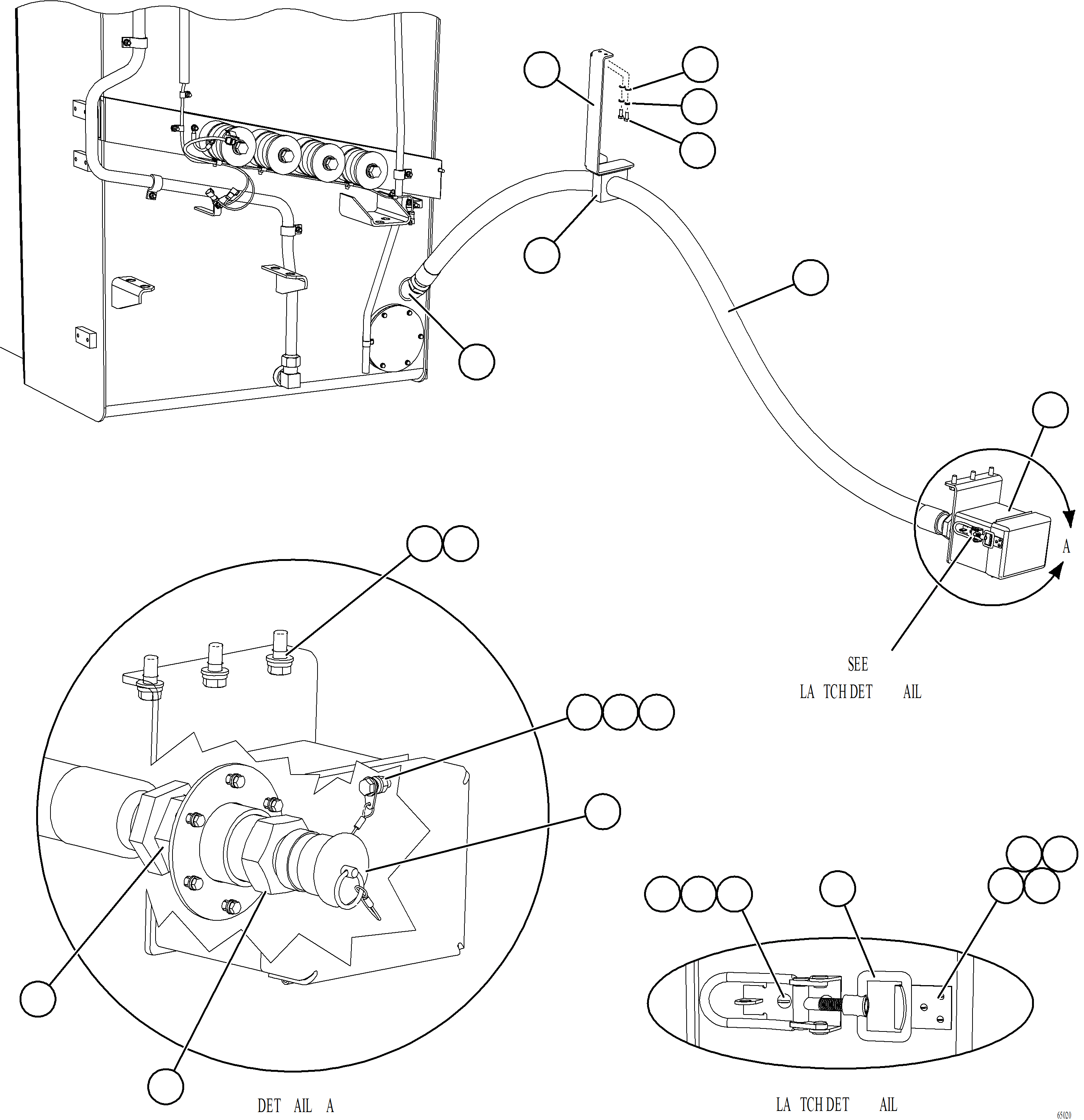 Komatsu parts book diagram for AFE77-AT 830E-5 S/N A50114  GOONYELLA: FUEL TANK REMOTE FILL - LH